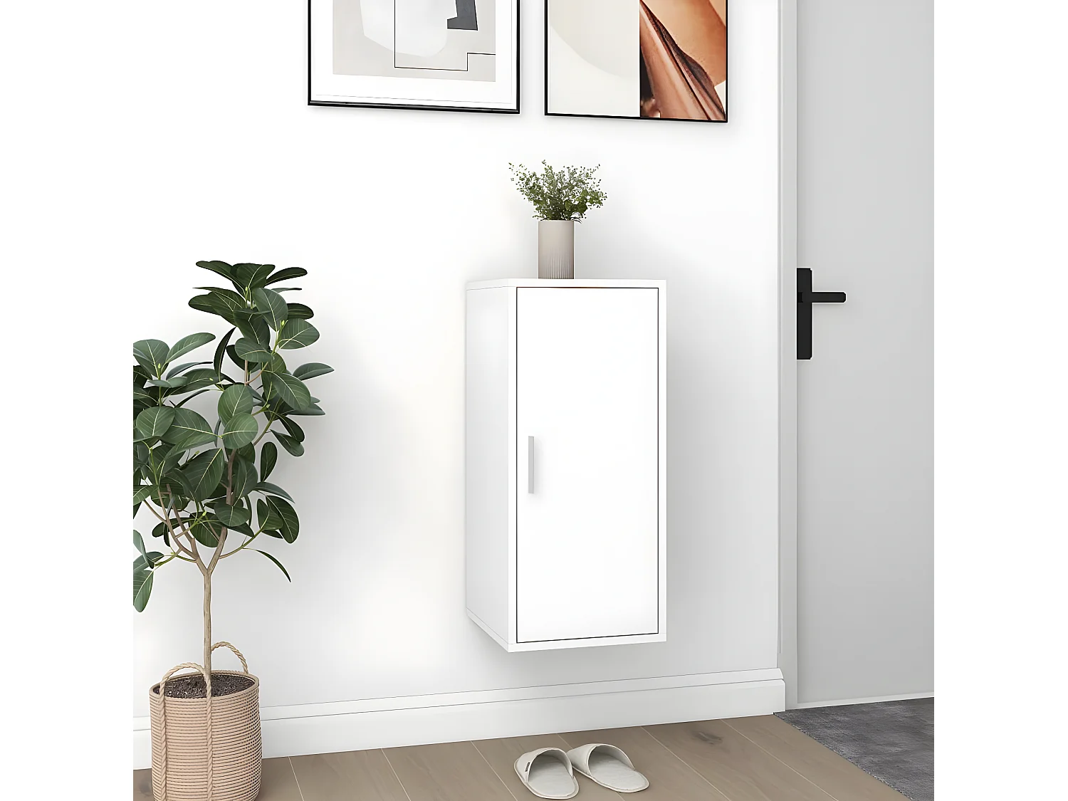 Schuhschrank Schuhregal Weiß 32x35x70 cm Holzwerkstoff -gkd49711