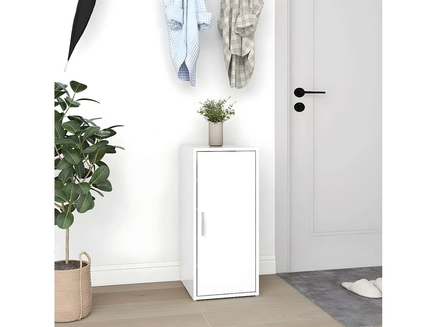 Schuhschrank Schuhregal Weiß 32x35x70 cm Holzwerkstoff -gkd49711