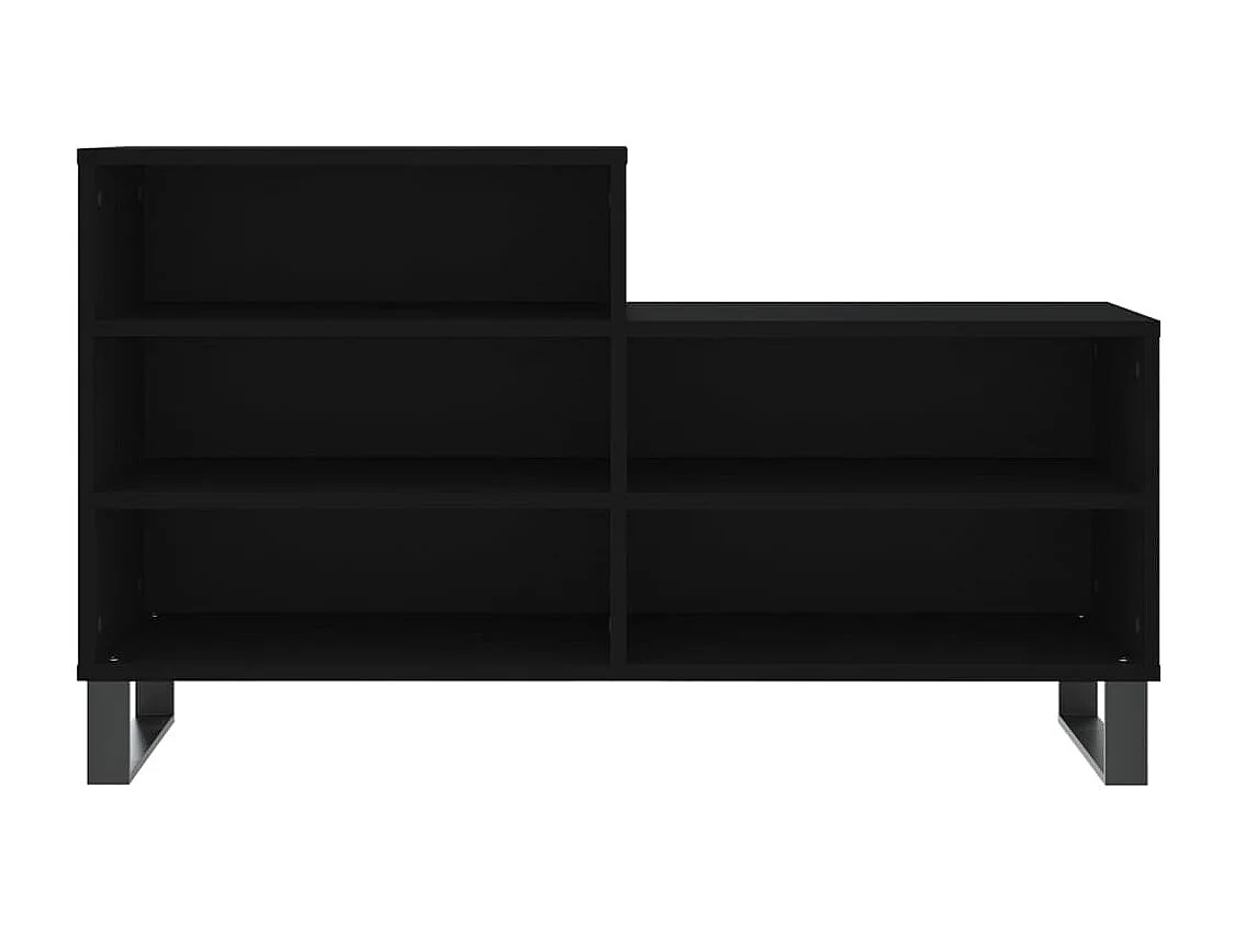 Schoenenkast 102x36x60 cm bewerkt hout zwart NL562515