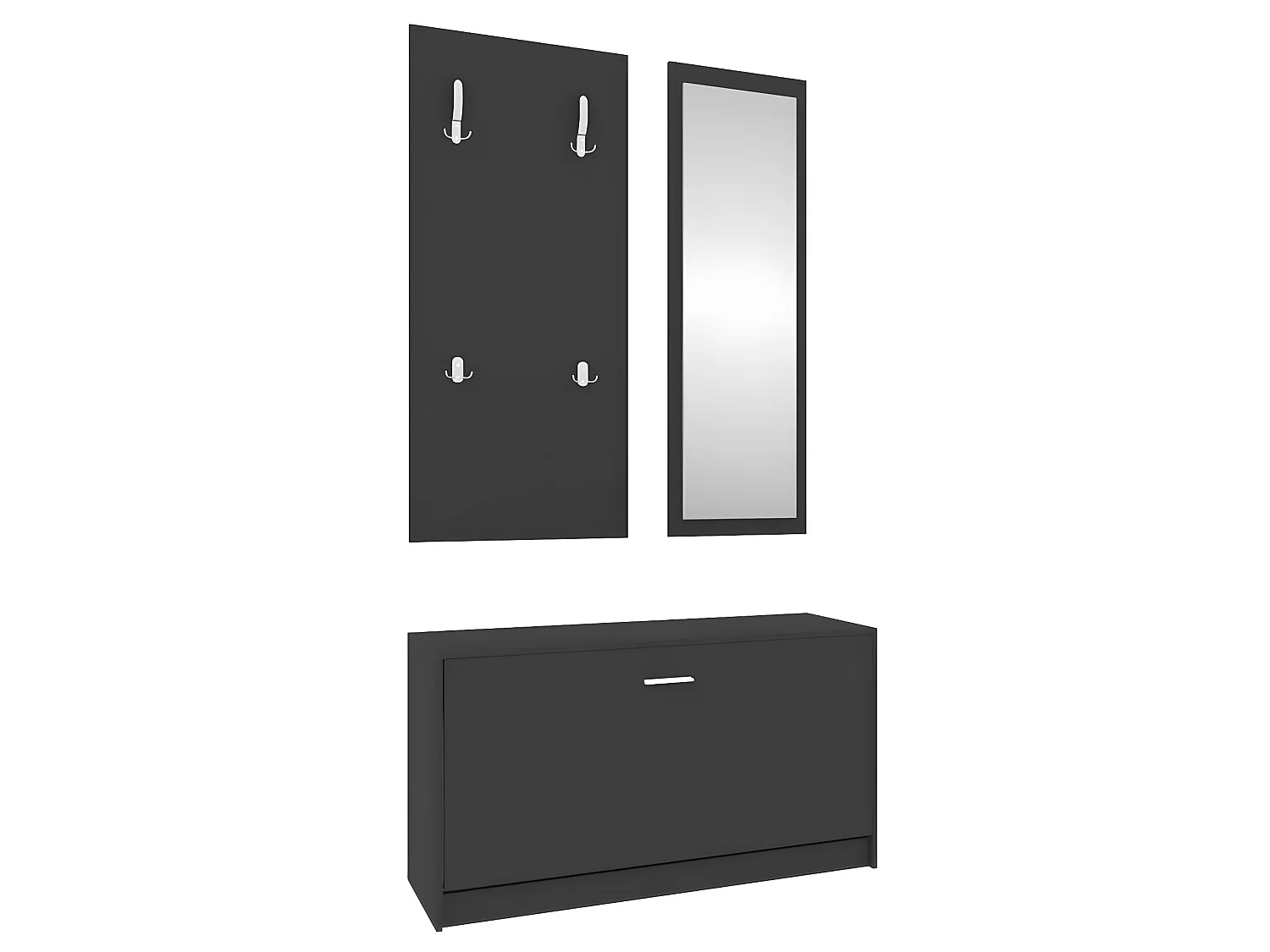 Meubles à chaussures 3-en-1 Noir Bois d'ingénierie WVGQ6242