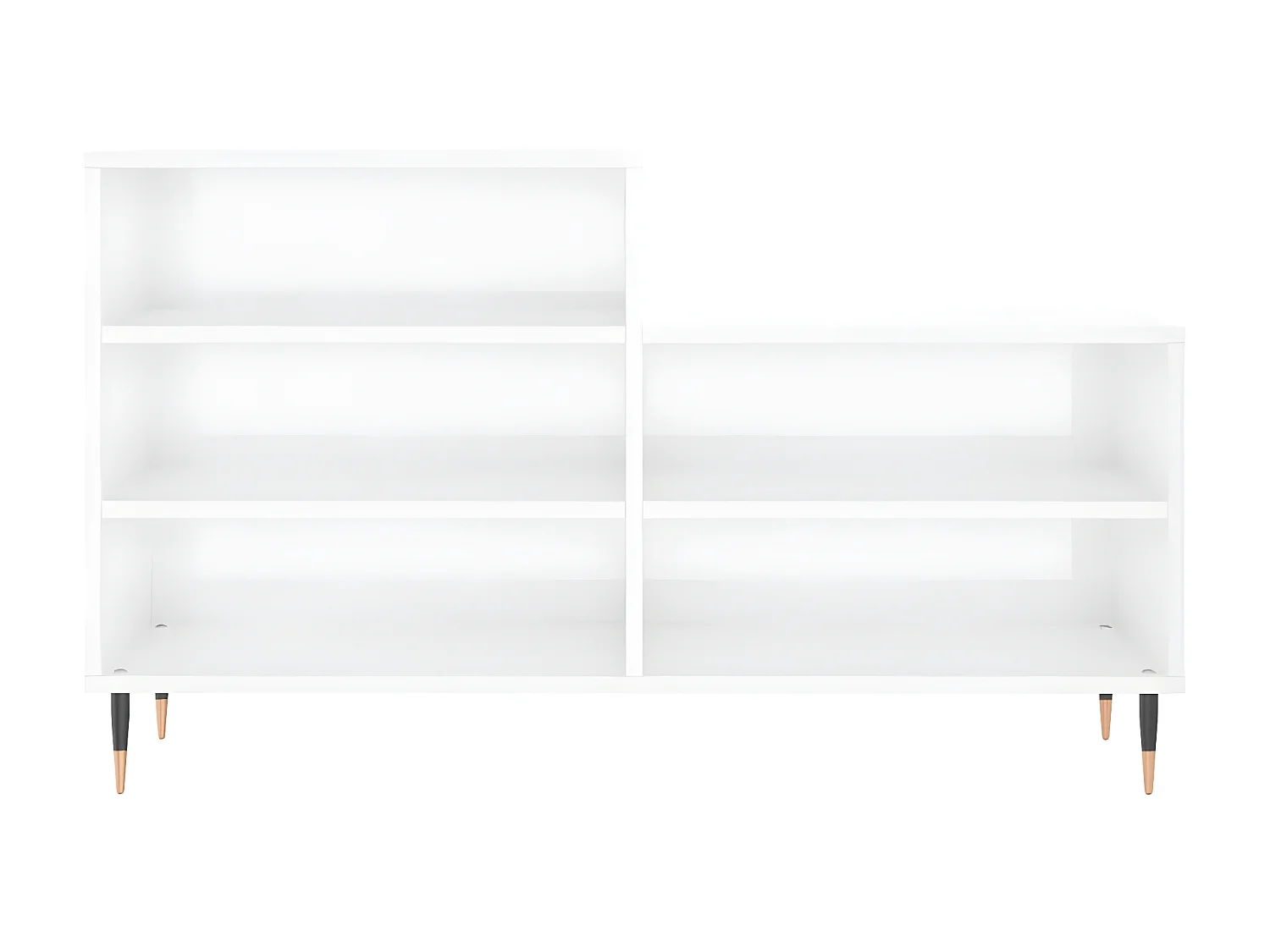 Mueble zapatero madera contrachapada blanco brillo 102x36x60 cm ES765171