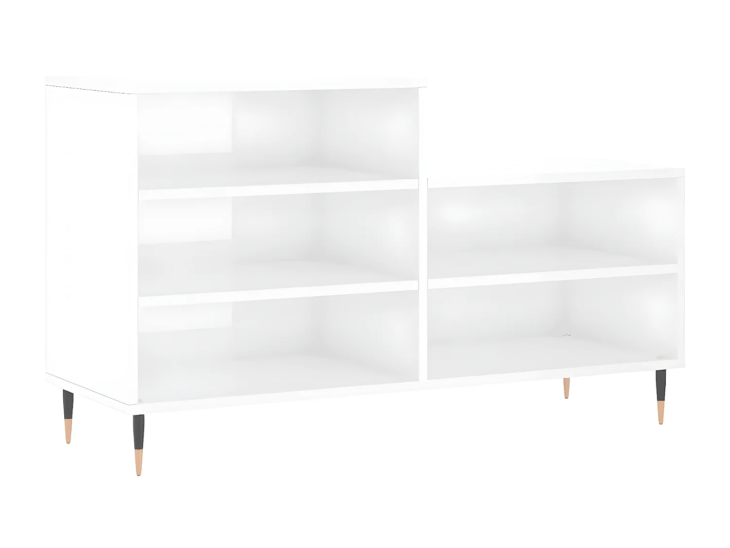 Meuble à chaussure Blanc brillant 102x36x60 cm Bois ingénierie WVGQ5993