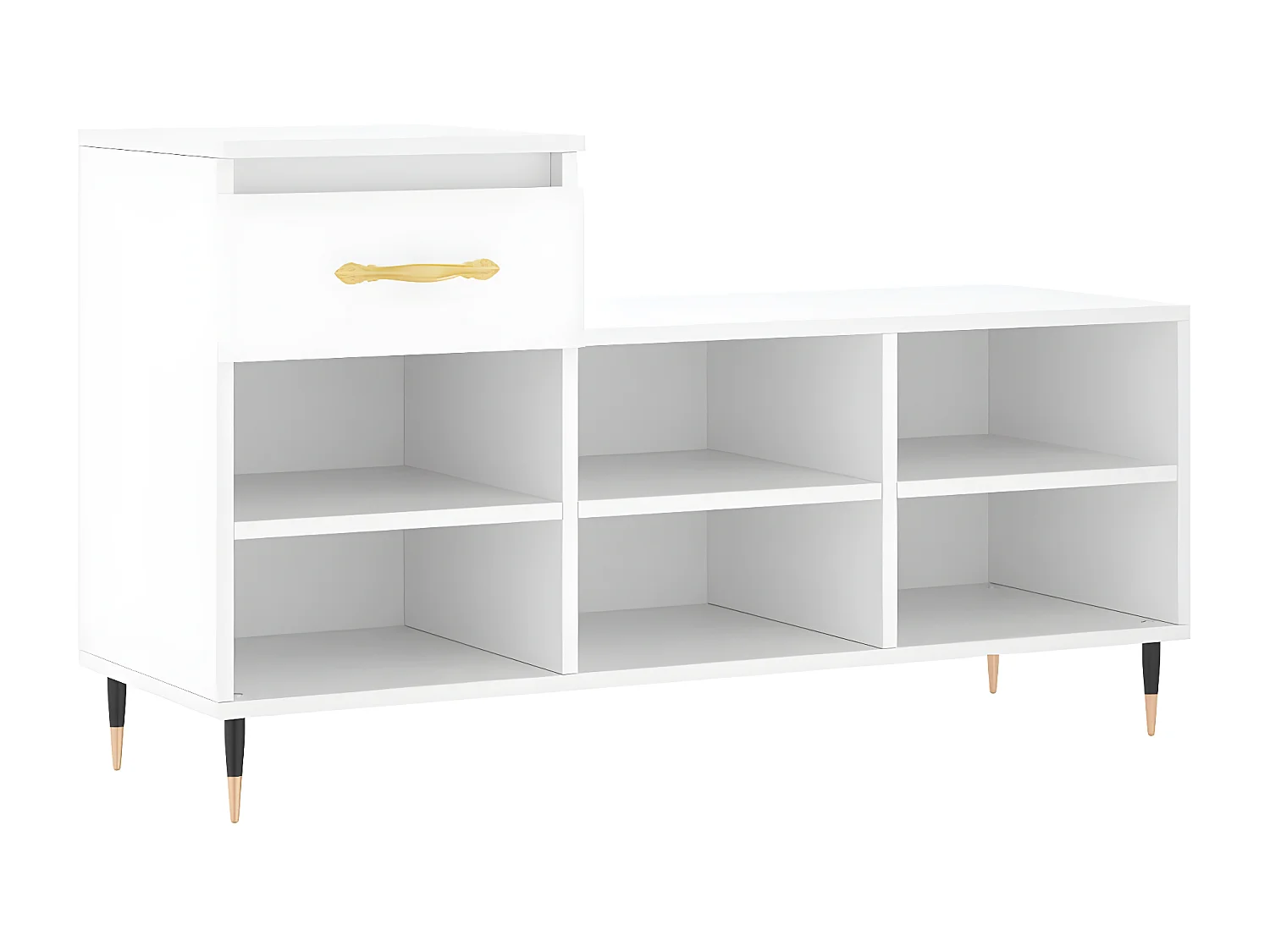 Schoenenkast 102x36x60 cm bewerkt hout wit NL394215