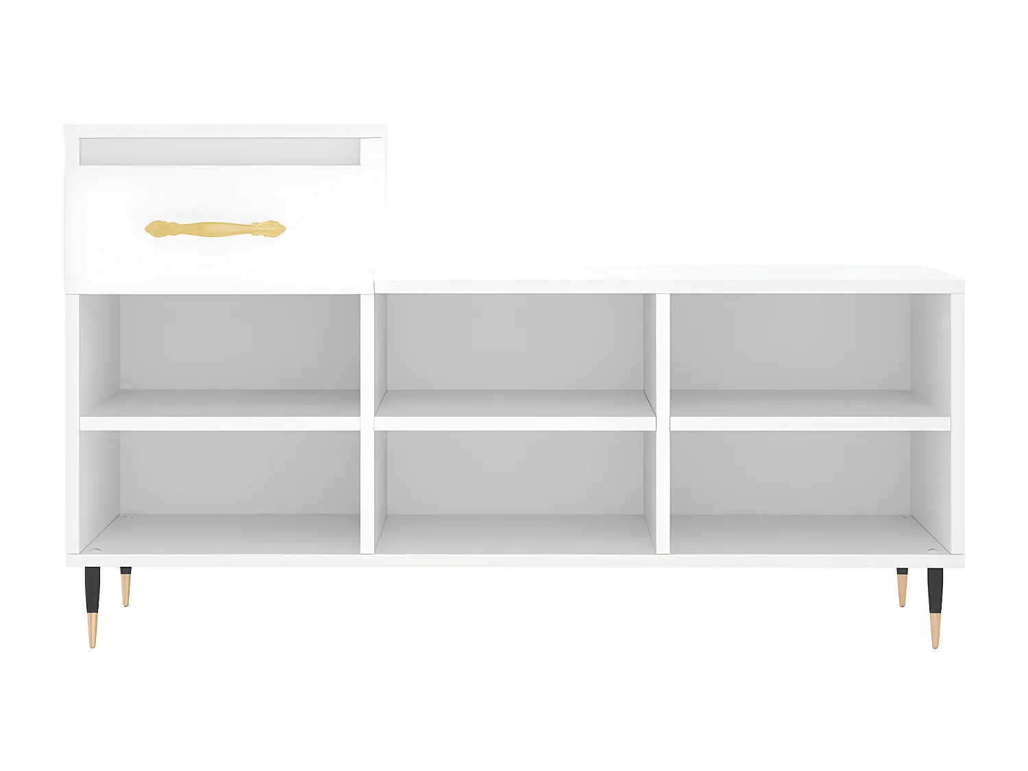 Schoenenkast 102x36x60 cm bewerkt hout wit NL394215