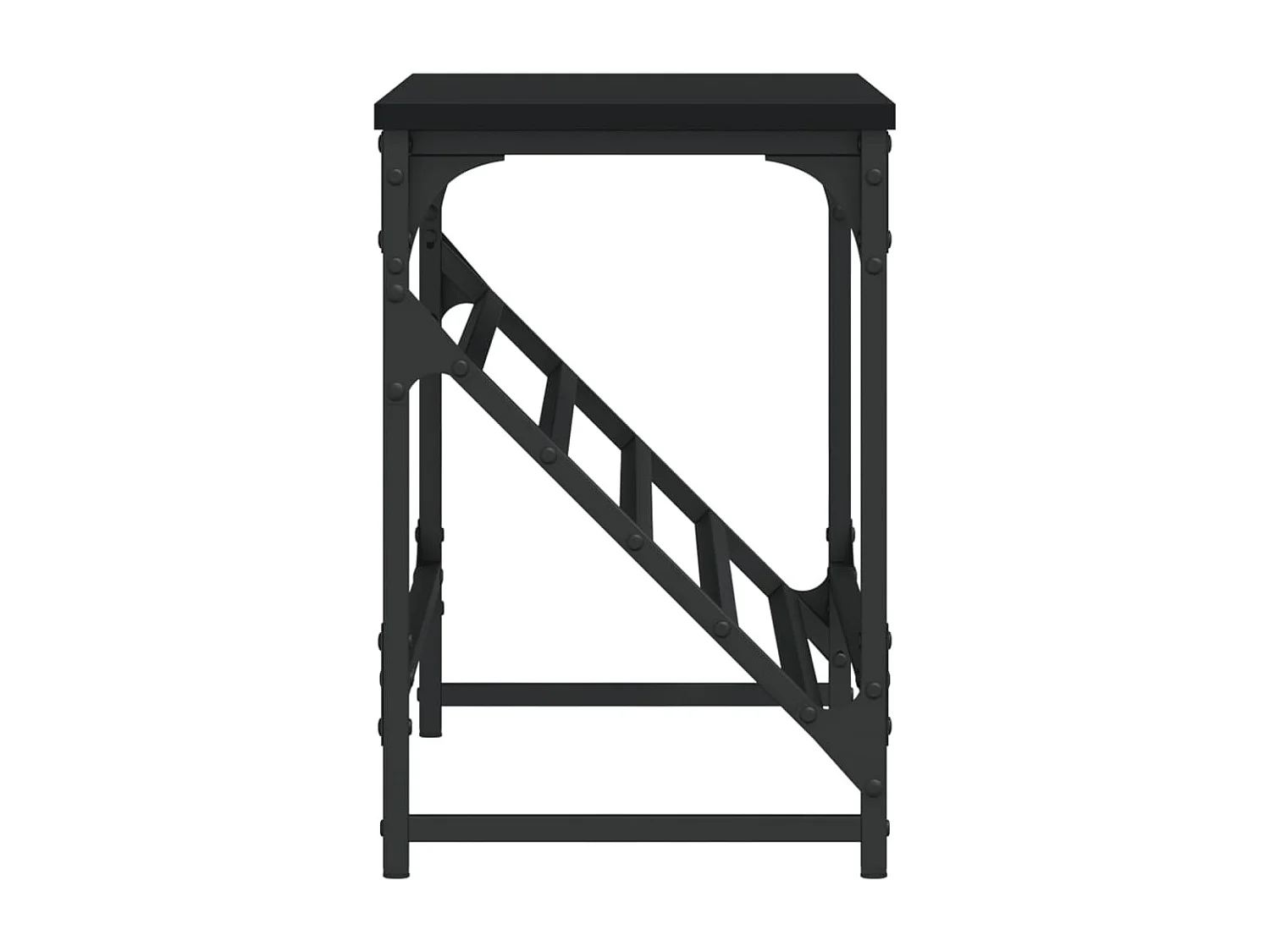 Schoenenrek 90x30x45 cm bewerkt hout zwart NL321213