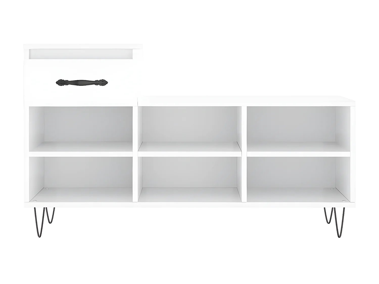 Schoenenkast 102x36x60 cm bewerkt hout hoogglans wit NL683961