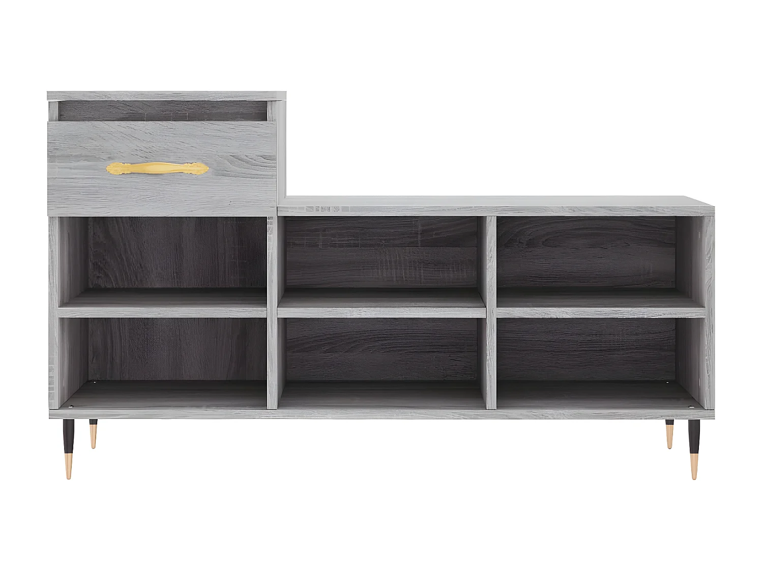 Meuble à chaussures Sonoma gris 102x36x60 cm Bois d'ingénierie WVGQ6726