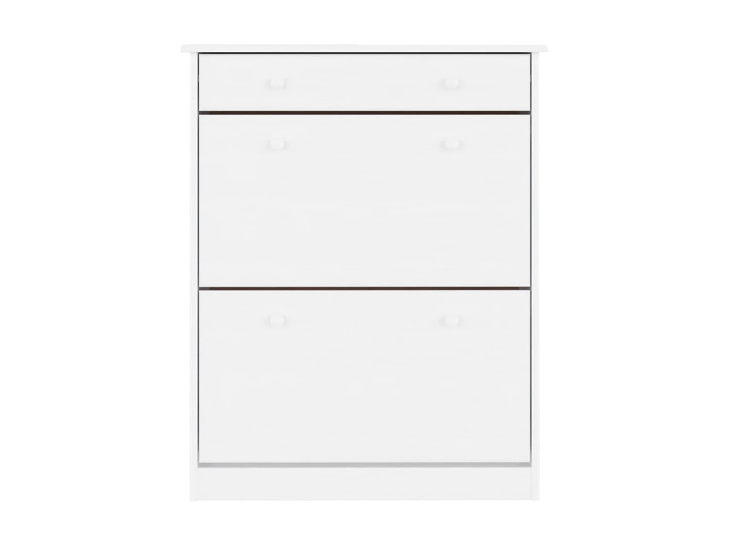 Meuble à chaussures ALTA blanc 77x35x96 cm bois massif de pin WVGQ2602