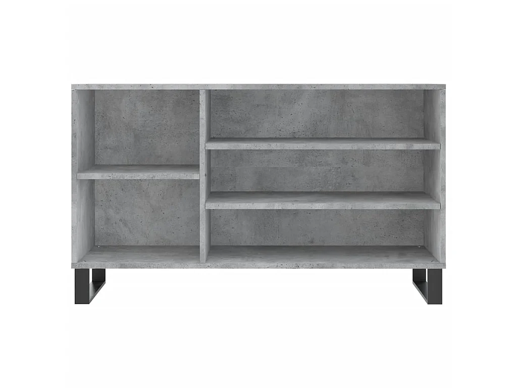 Mueble zapatero madera contrachapada gris hormigón 102x36x60 cm ES828606