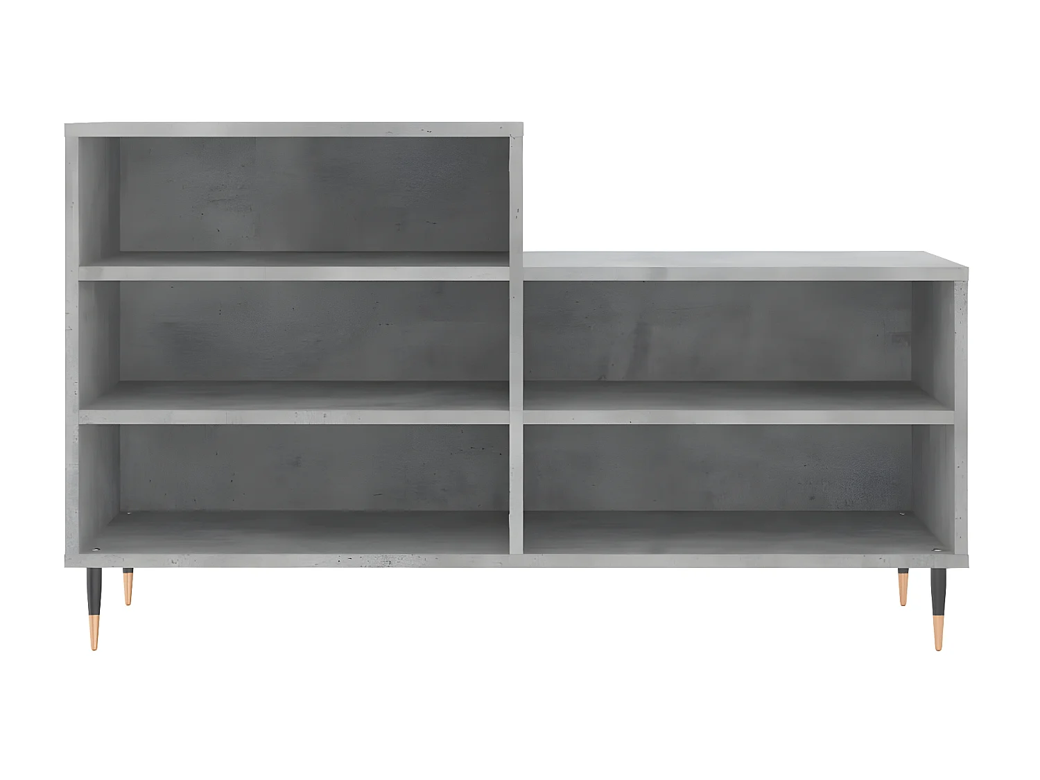 Mueble zapatero madera contrachapada gris hormigón 102x36x60 cm ES824508