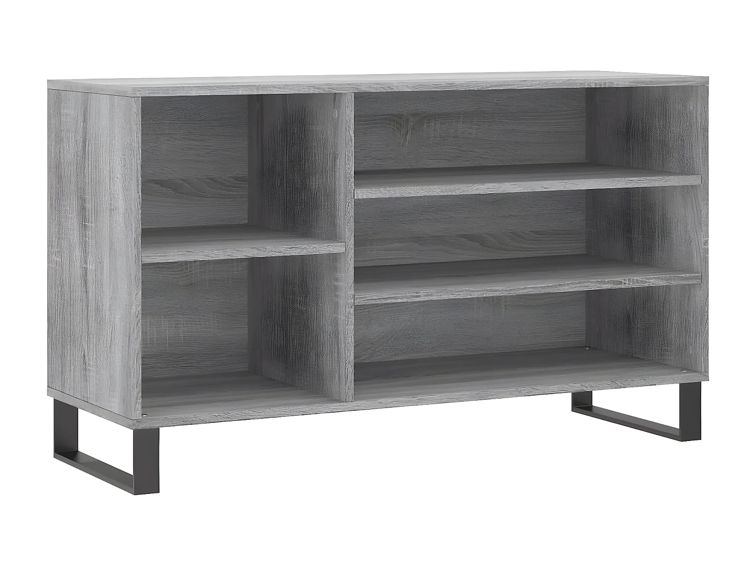 Meuble à chaussures Sonoma gris 102x36x60 cm Bois d'ingénierie WVGQ3765