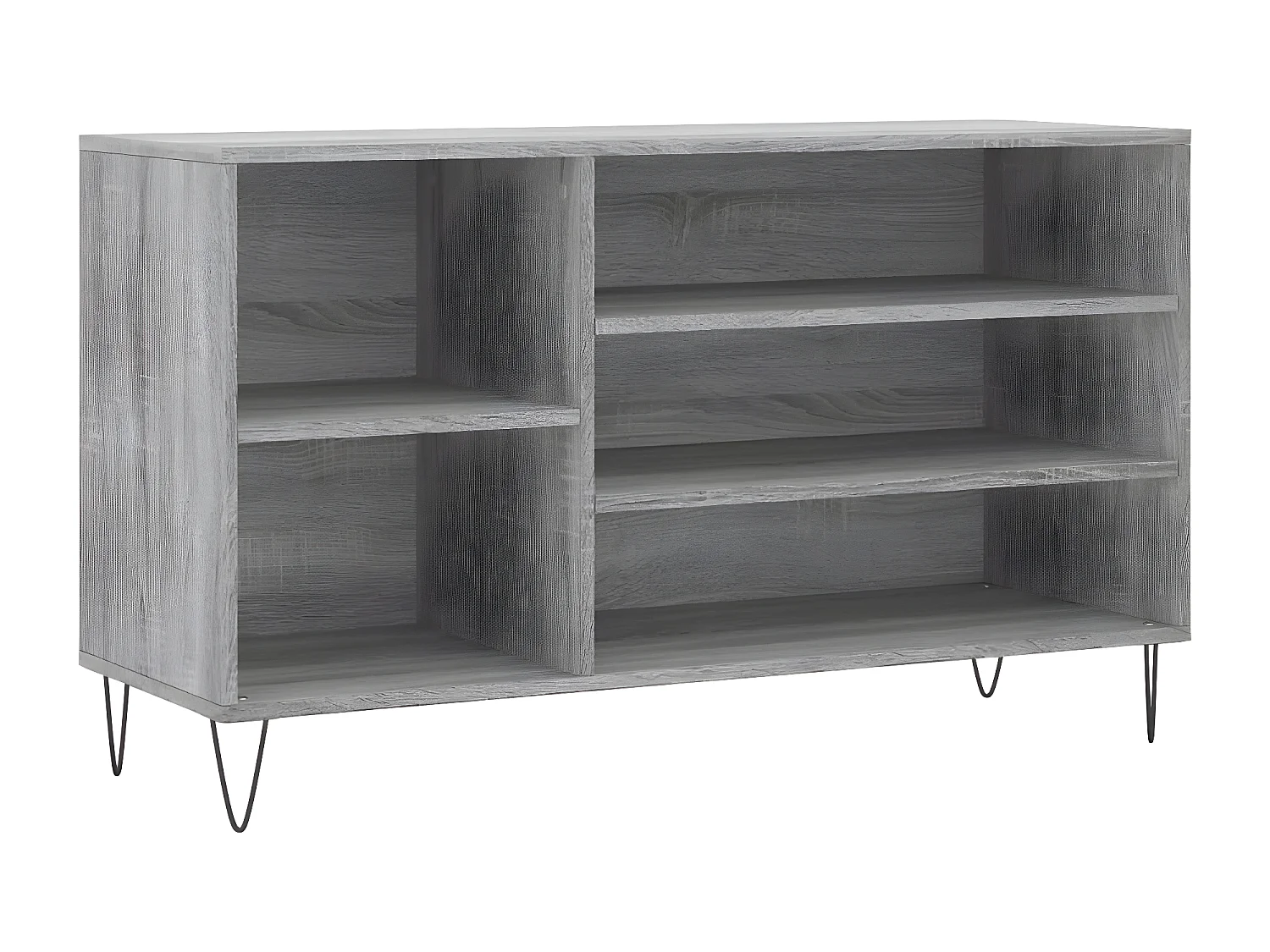 Meuble à chaussures Sonoma gris 102x36x60 cm Bois d'ingénierie WVGQ9553