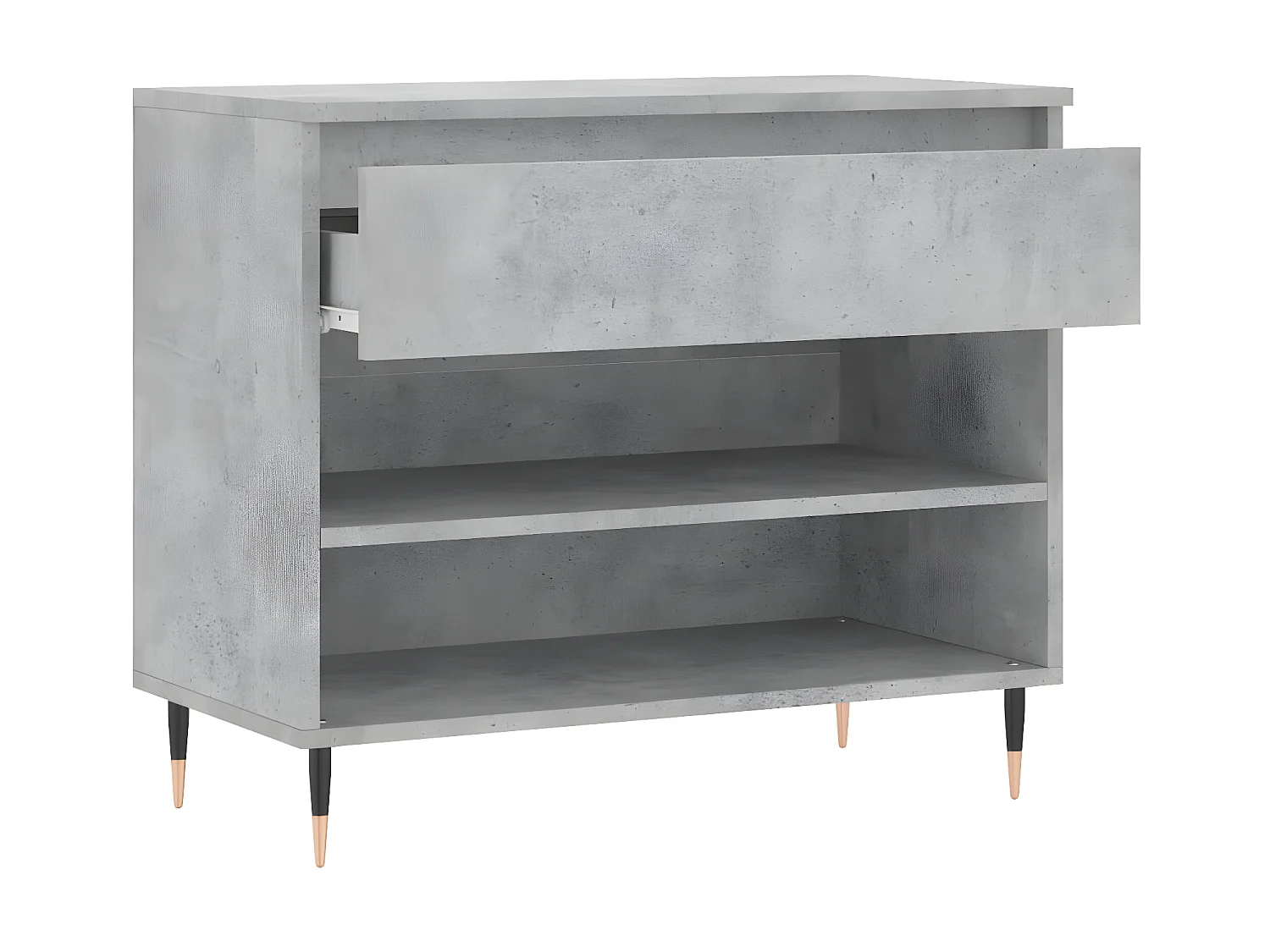 Schoenenkast 70x36x60 cm bewerkt hout betongrijs NL743936