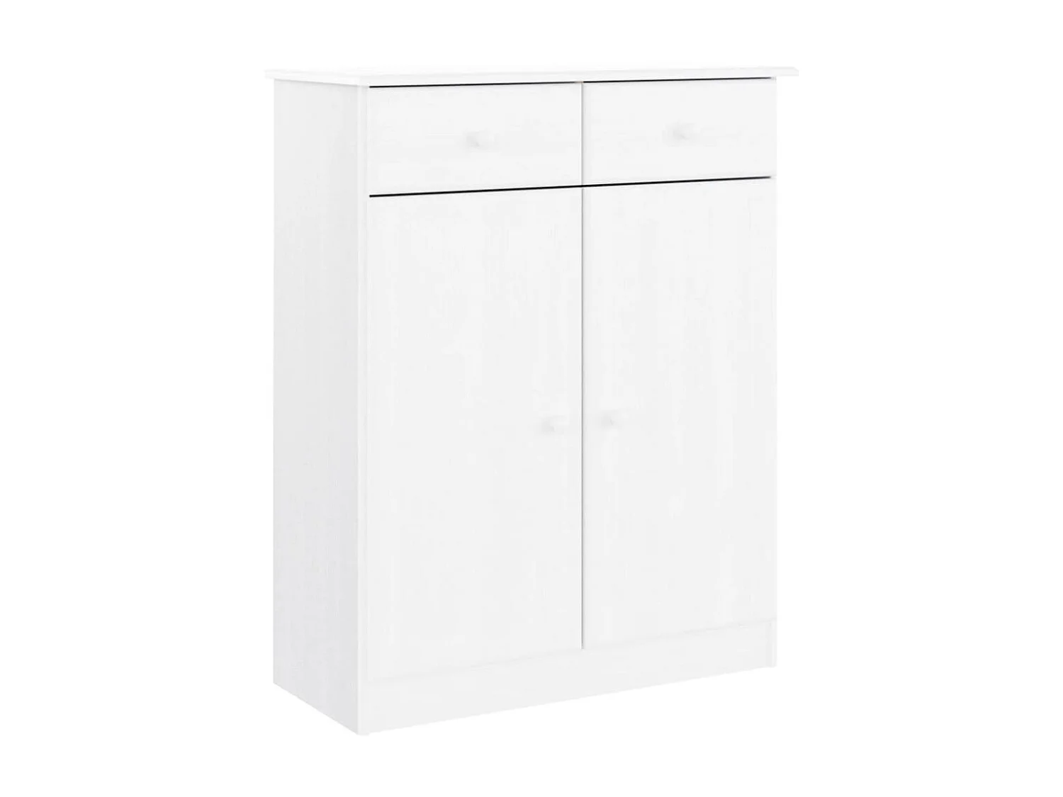 Meuble à chaussures ALTA blanc 77x35x96 cm bois massif de pin WVGQ5543