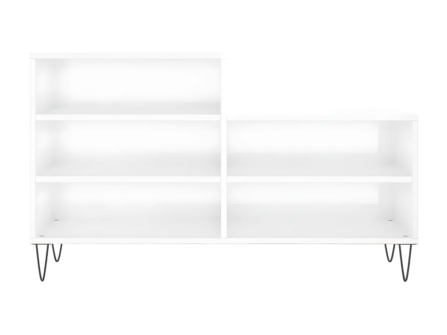 Mueble zapatero madera contrachapada blanco brillo 102x36x60 cm ES666215