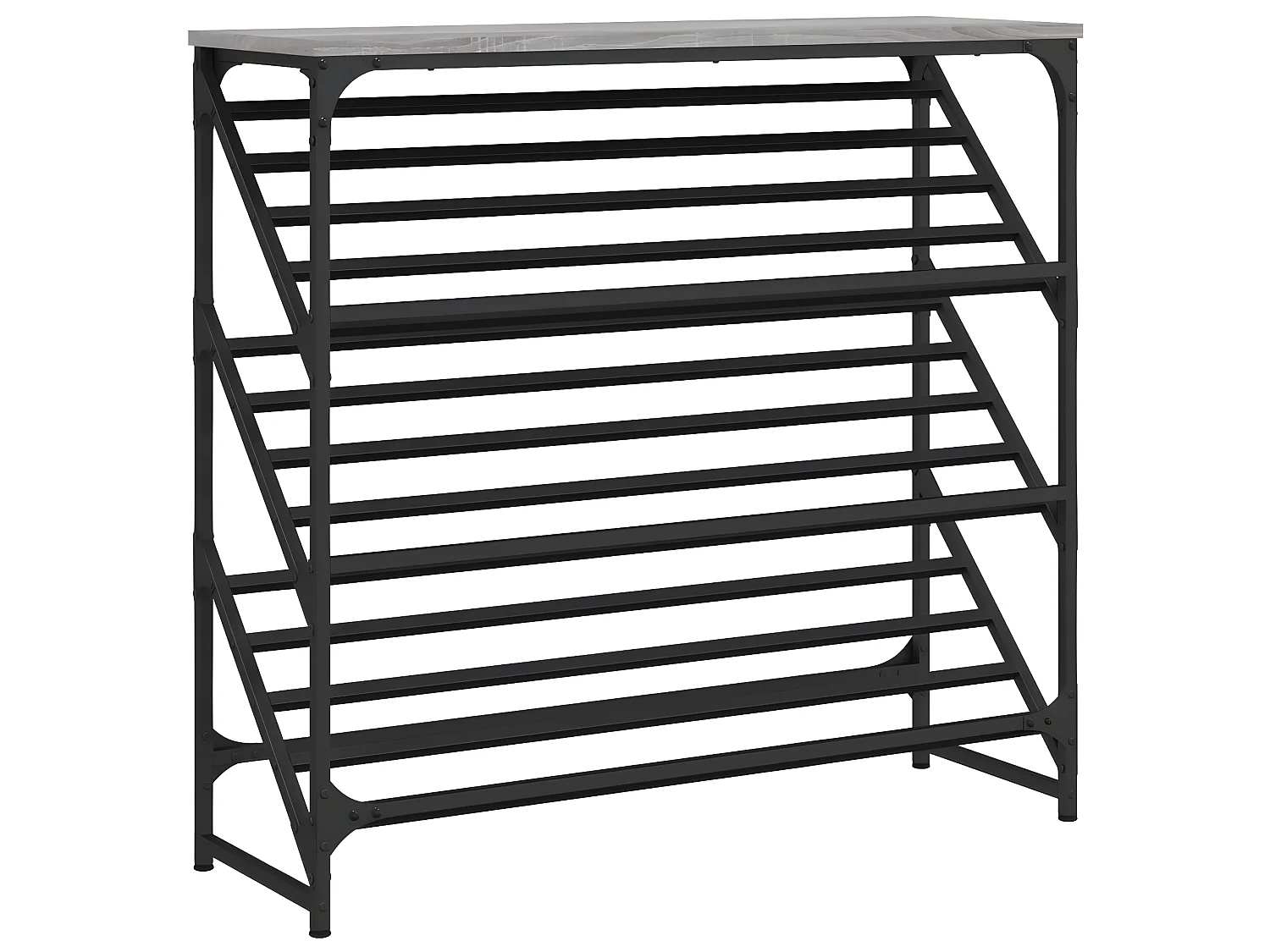 Mueble zapatero madera de ingeniería gris Sonoma 90x30x85 cm ES180046