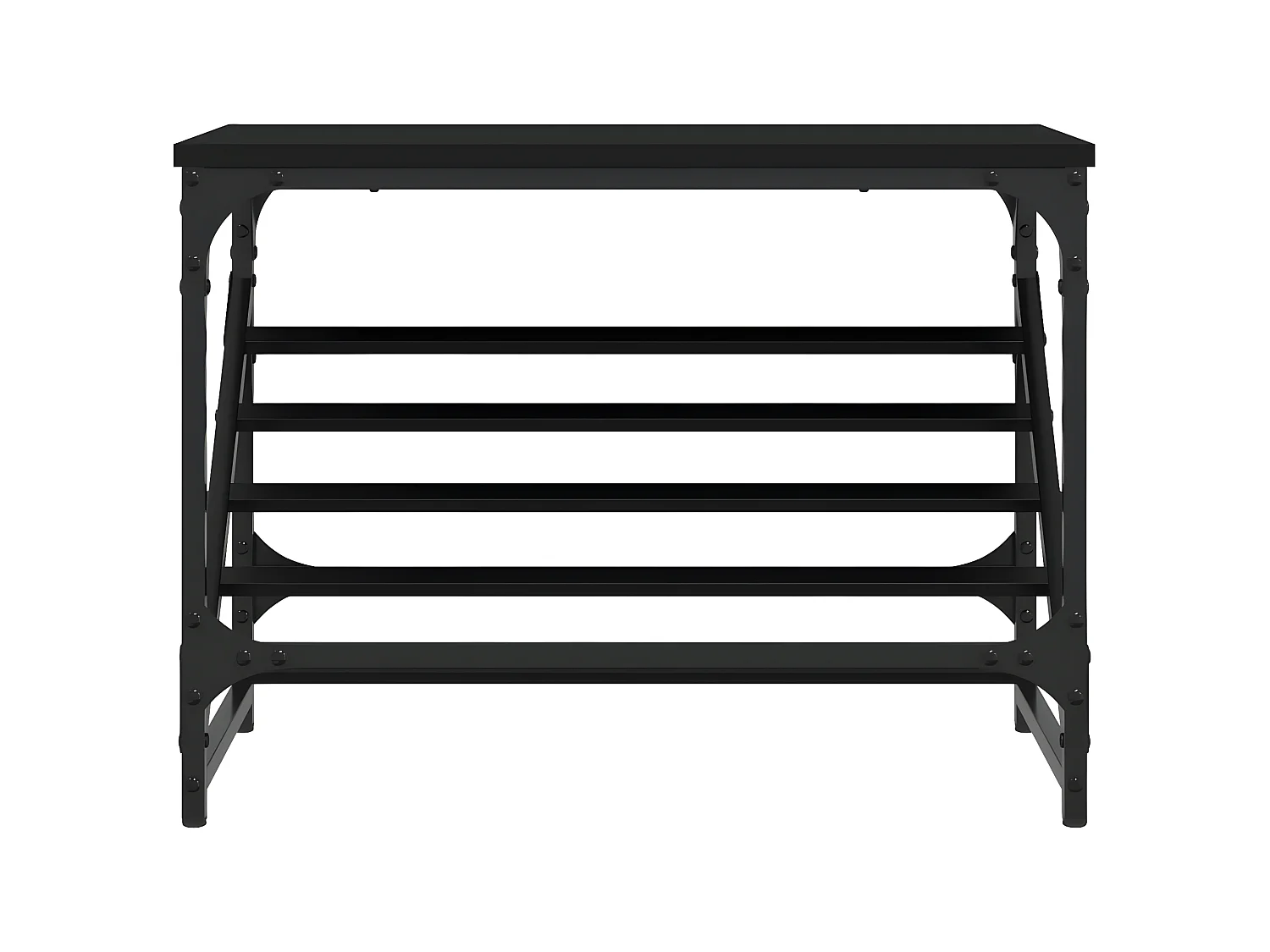 Meuble à chaussures noir 60x30x45 cm bois d'ingénierie WVGQ9538