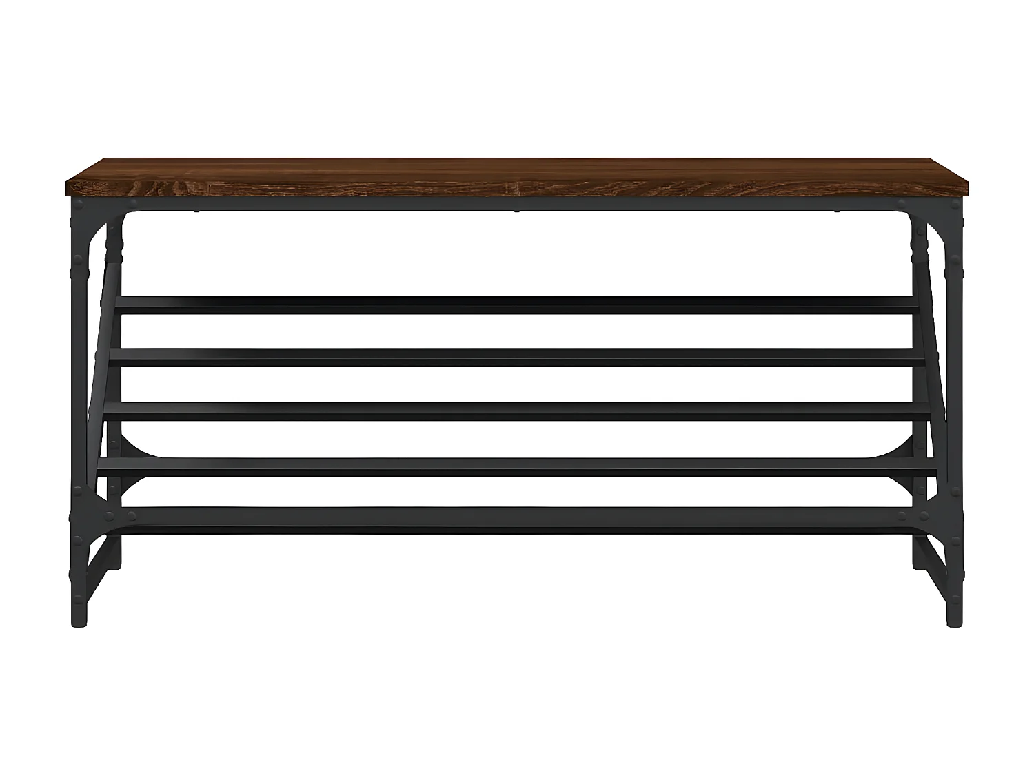 Mueble zapatero madera de ingeniería marrón roble 90x30x45 cm ES866793