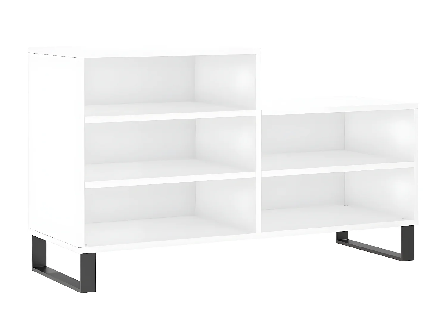 Schoenenkast 102x36x60 cm bewerkt hout hoogglans wit NL120144