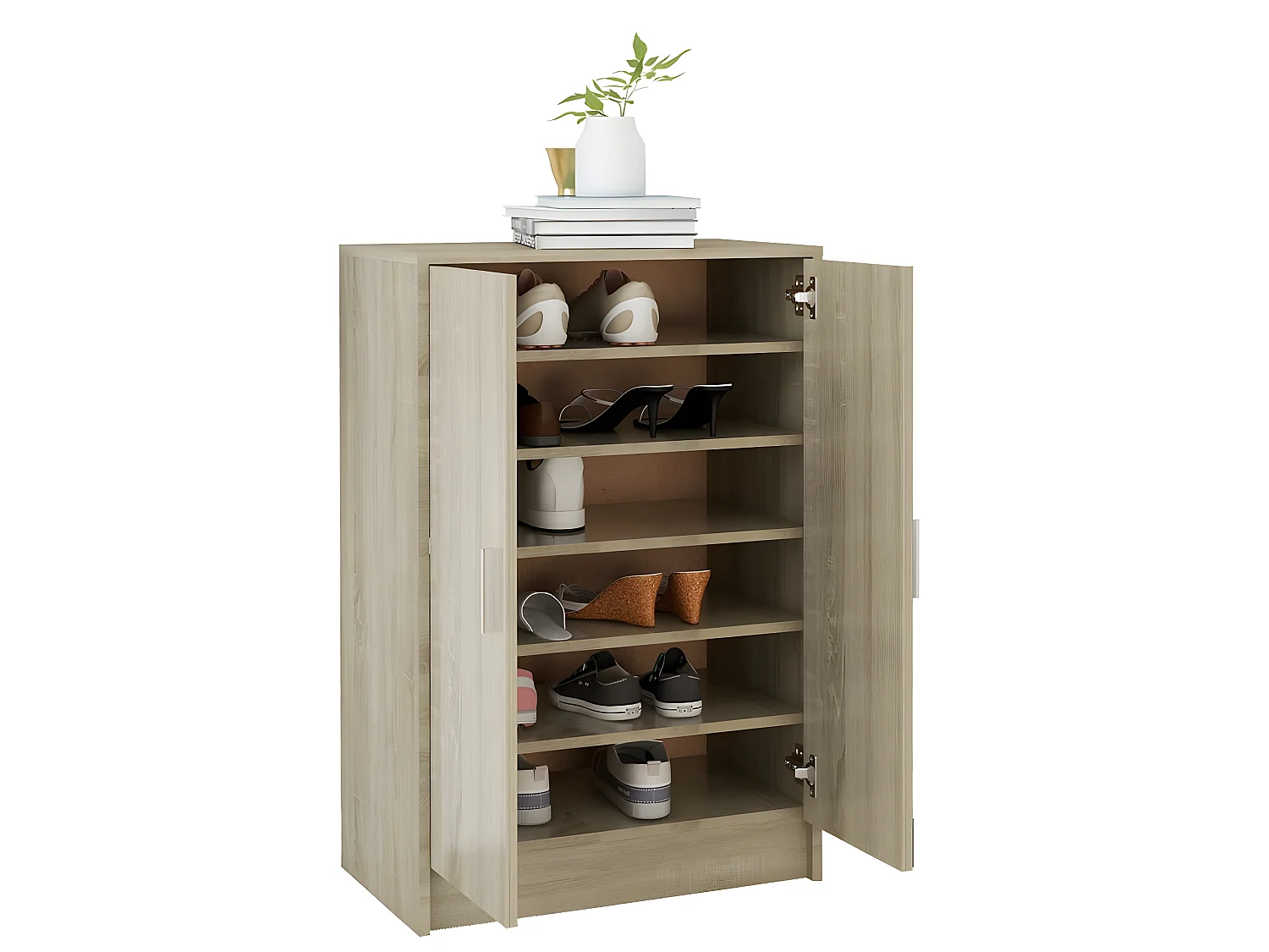 Schuhschrank Schuhregal Sonoma-Eiche 60x35x92 cm Holzwerkstoff -gkd93156