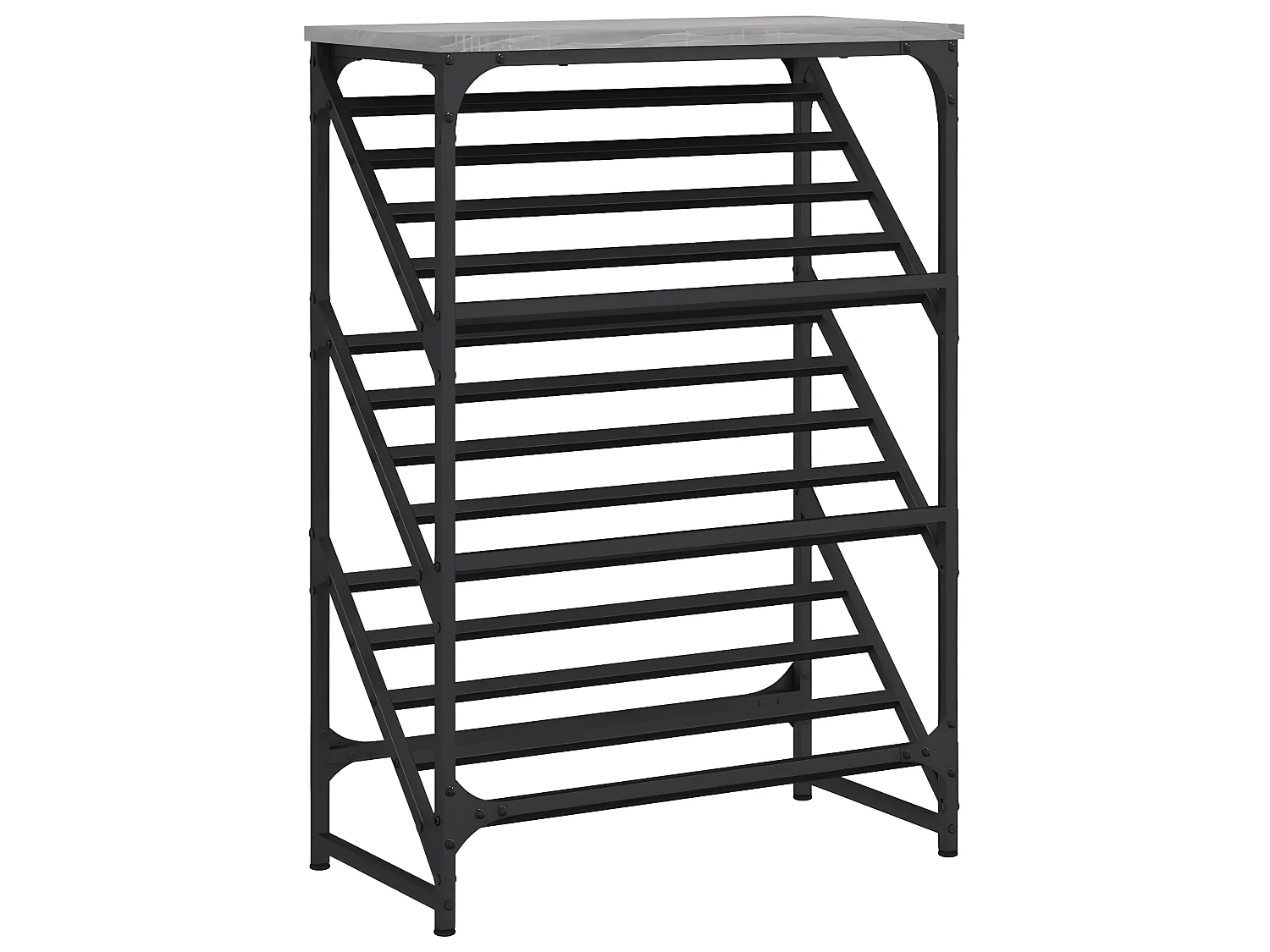 Mueble zapatero madera de ingeniería gris Sonoma 60x30x85 cm ES390441