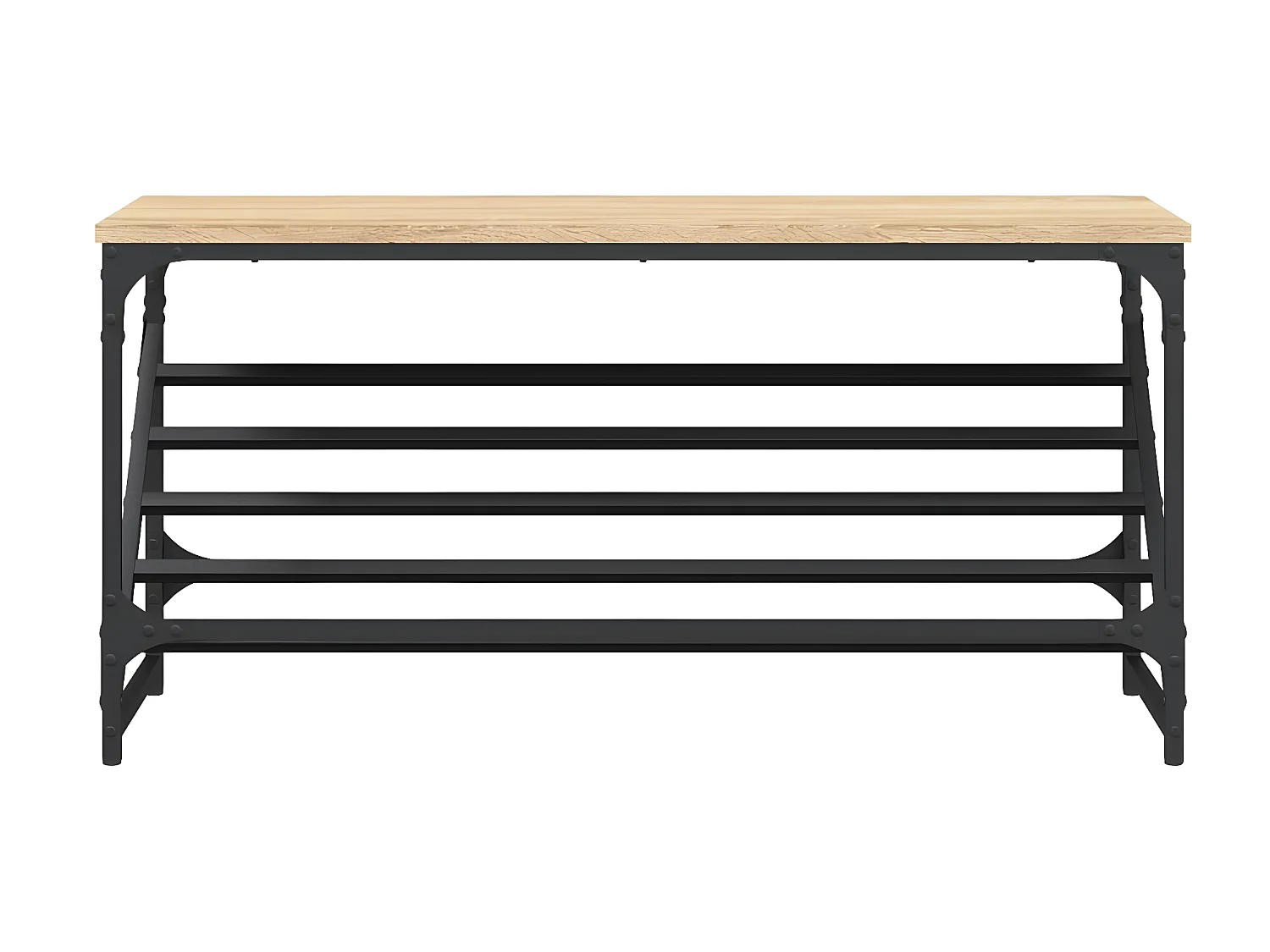 Mueble zapatero madera de ingeniería roble Sonoma 90x30x45 cm ES403204