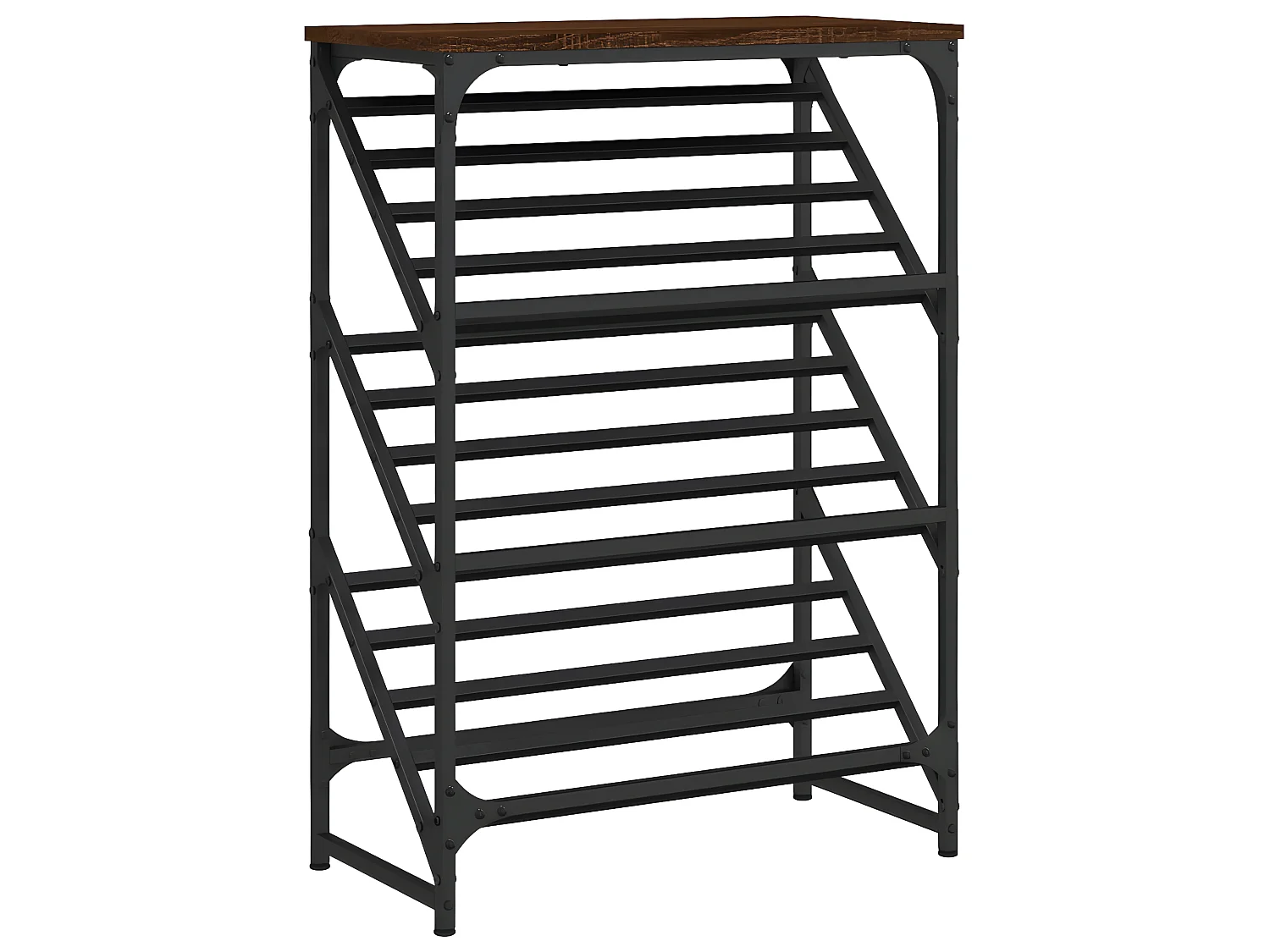 Meuble à chaussures chêne marron 60x30x85 cm bois d'ingénierie WVGQ2206