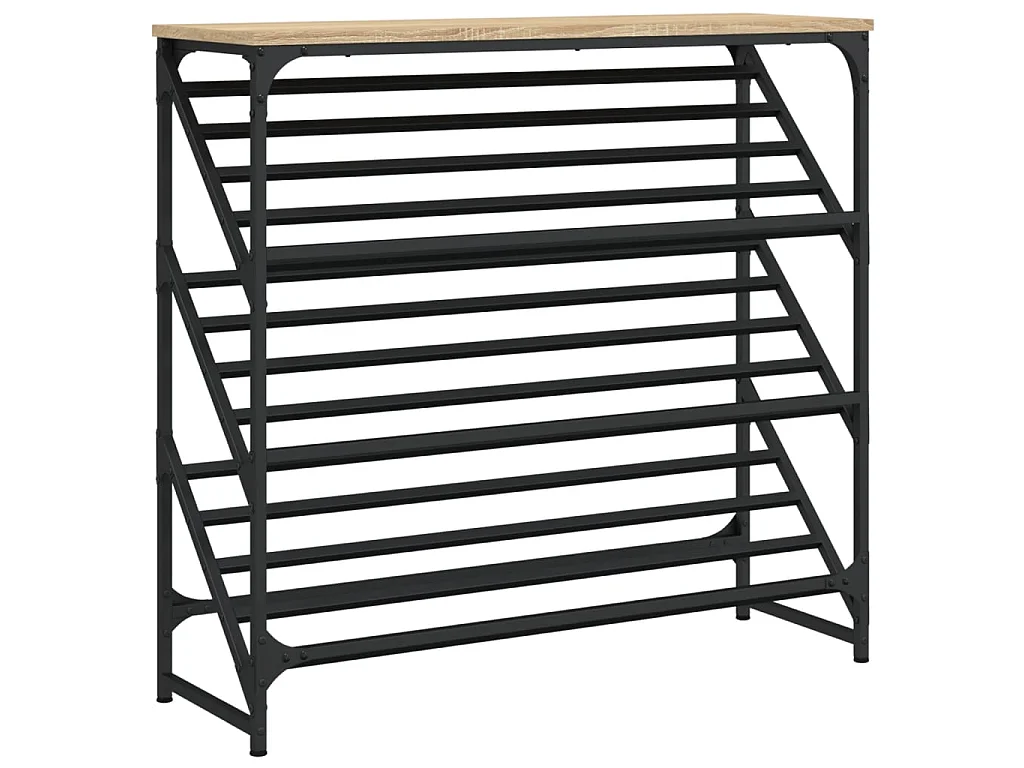 Mueble zapatero madera de ingeniería roble Sonoma 90x30x85 cm ES175164