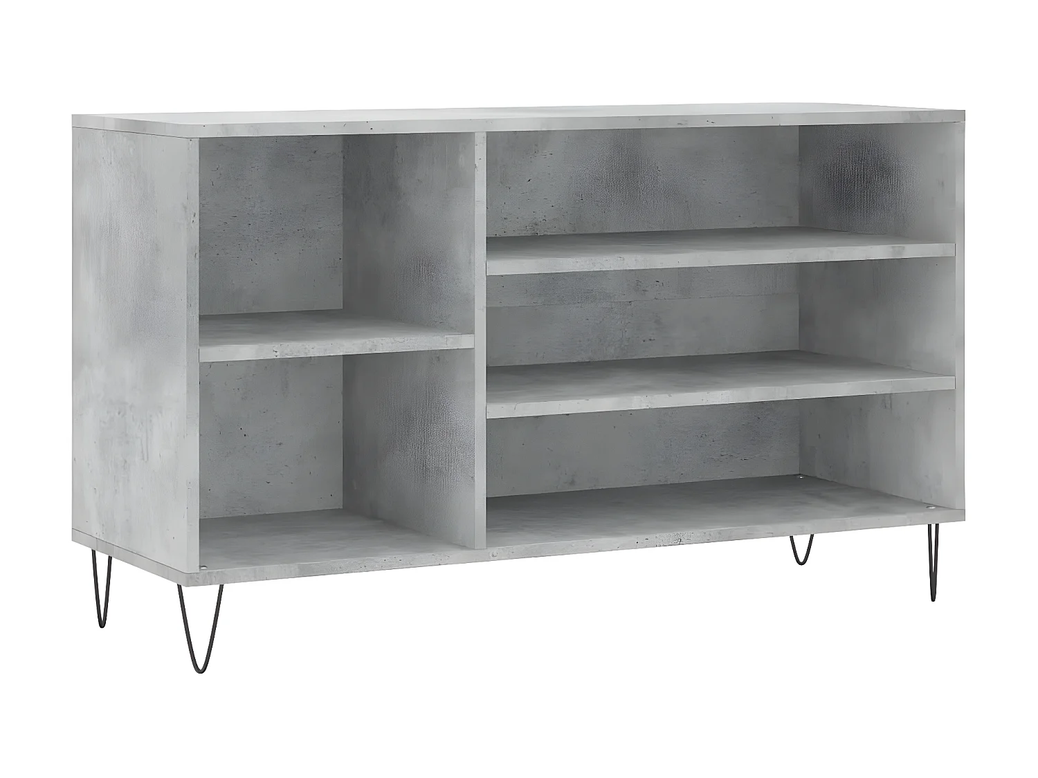 Mueble zapatero madera contrachapada gris hormigón 102x36x60 cm ES726262