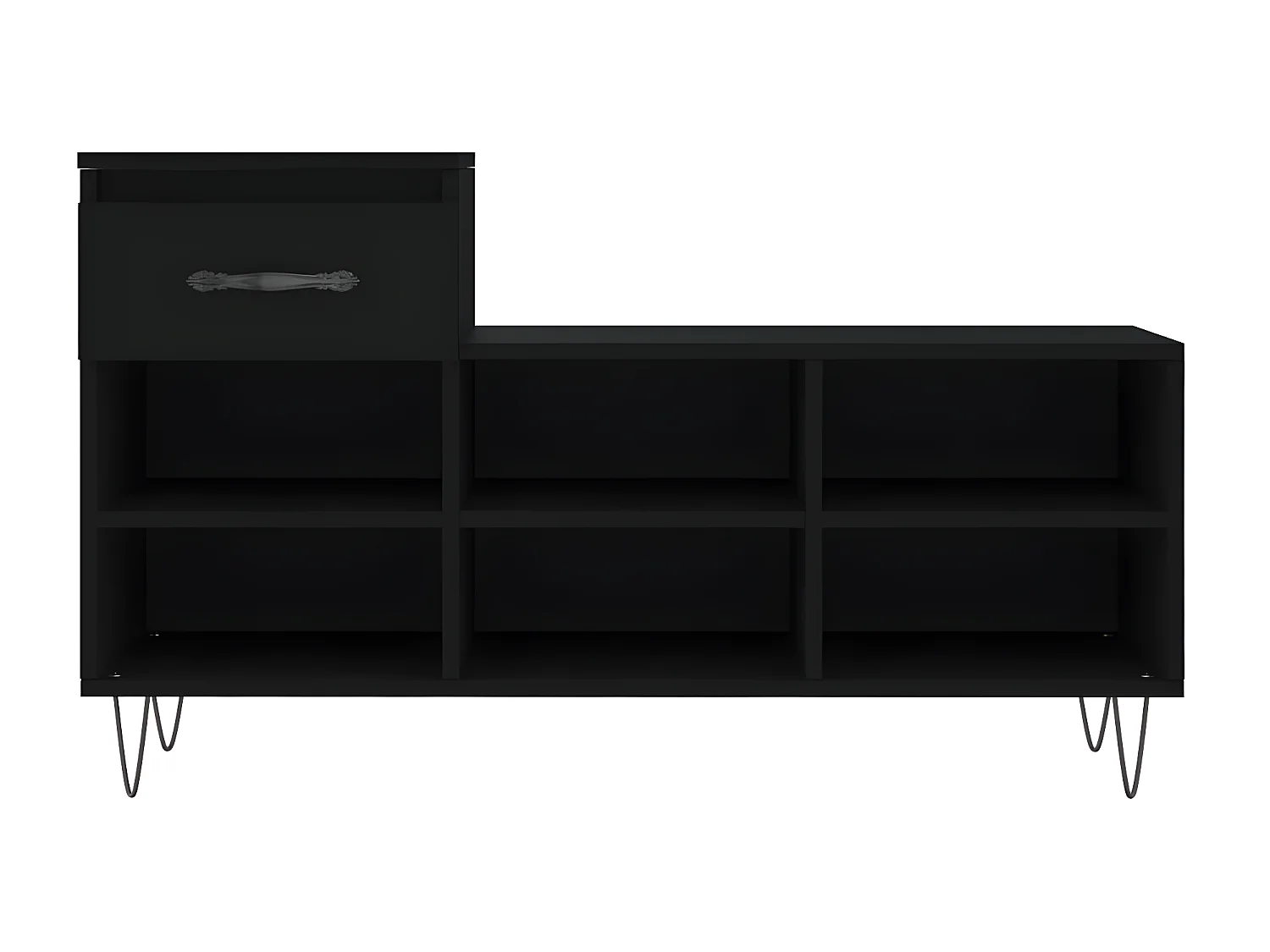 Meuble à chaussures Noir 102x36x60 cm Bois d'ingénierie WVGQ4933