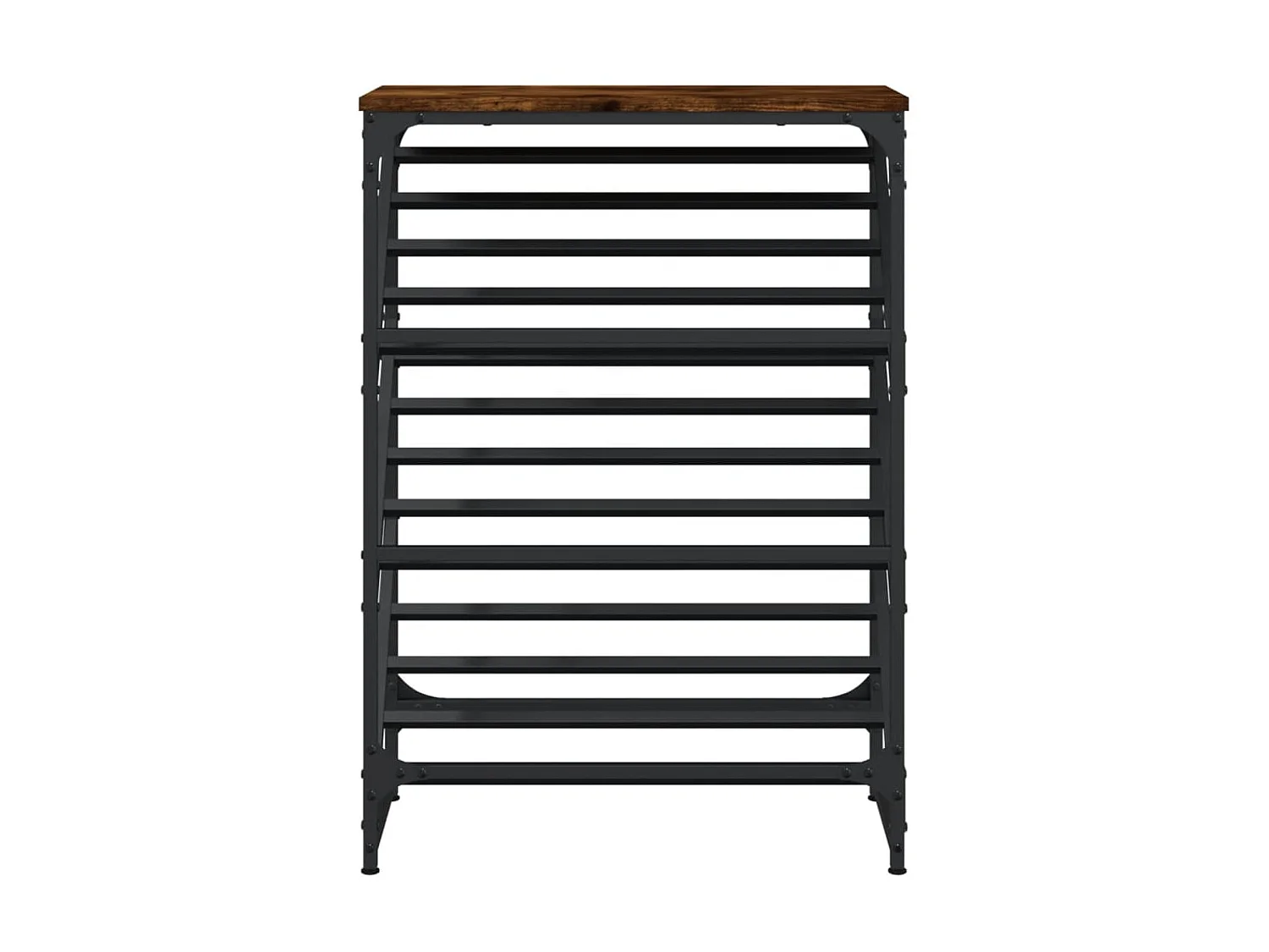 Meuble à chaussures chêne fumé 60x30x85 cm bois d'ingénierie WVGQ2715