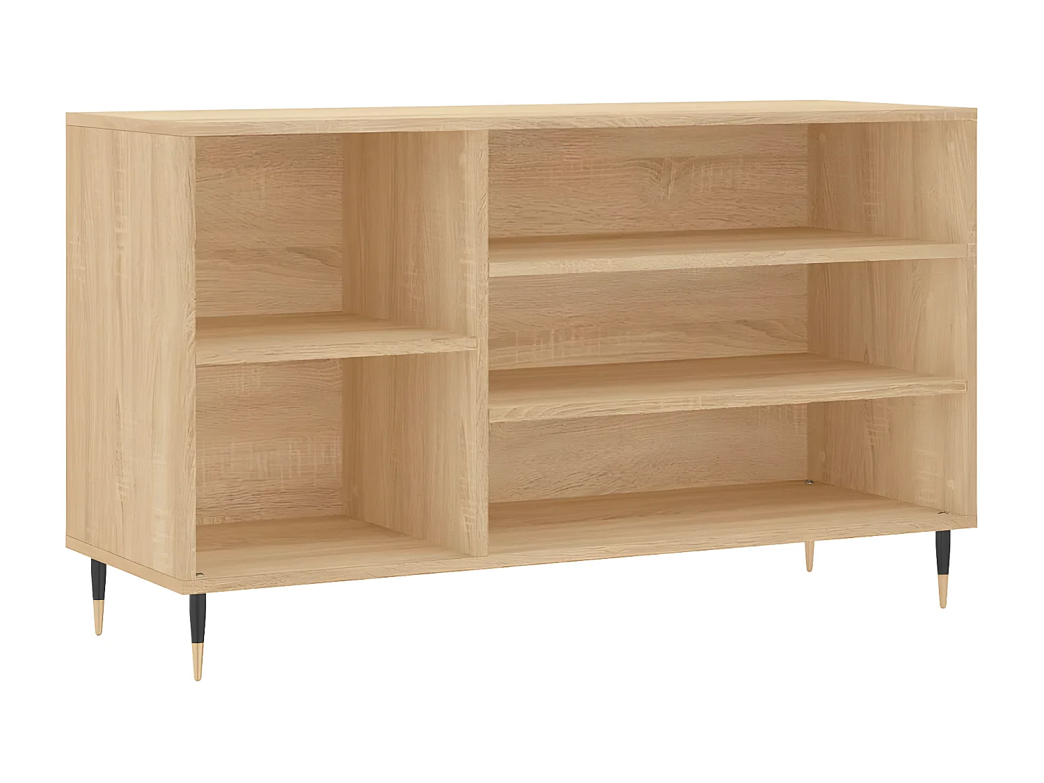 Mueble zapatero madera contrachapada roble Sonoma 102x36x60 cm ES529435