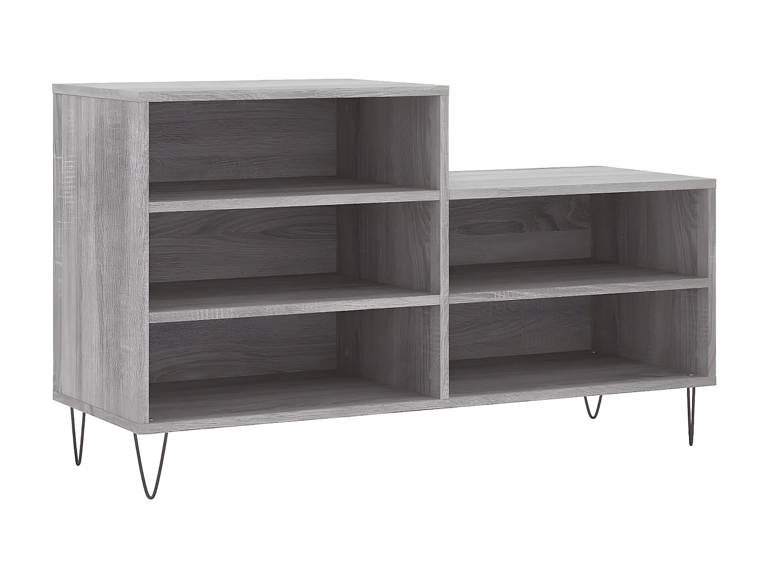 Mueble zapatero madera contrachapada gris Sonoma 102x36x60 cm ES288998