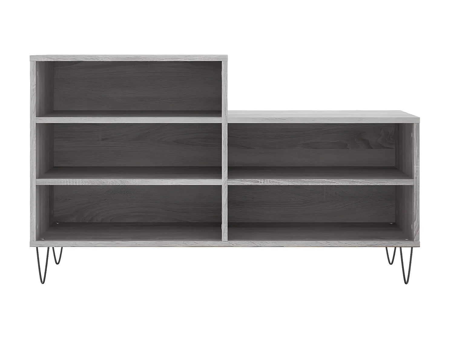 Meuble à chaussures Sonoma gris 102x36x60 cm Bois d'ingénierie WVGQ1558