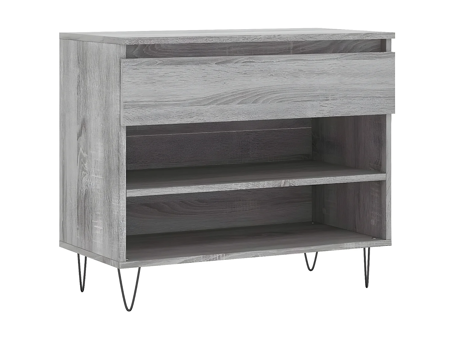 Meuble à chaussures Sonoma gris 70x36x60 cm Bois d'ingénierie WVGQ3838