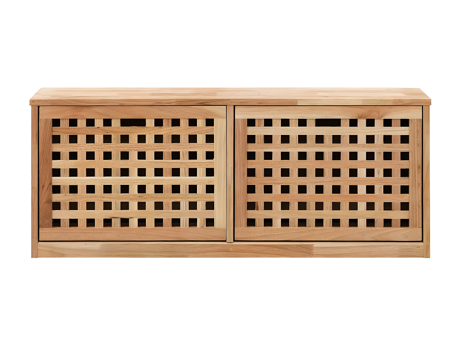 Banc de rangement de chaussures 94x20x38cm Bois massif de noyer WVGQ3168