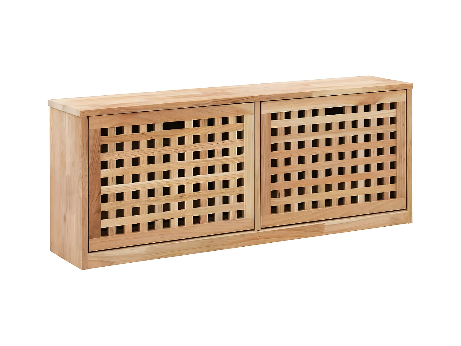 Banc de rangement de chaussures 94x20x38cm Bois massif de noyer WVGQ3168