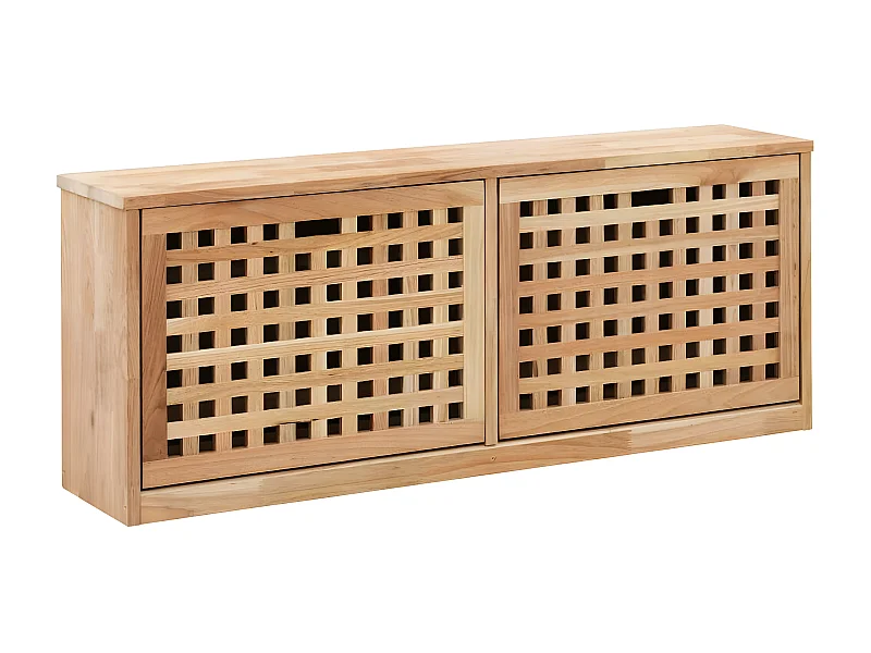 Banc de rangement de chaussures 94x20x38cm Bois massif de noyer WVGQ3168