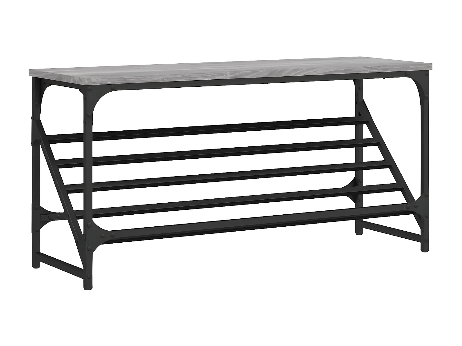 Mueble zapatero madera de ingeniería gris Sonoma 90x30x45 cm ES269555