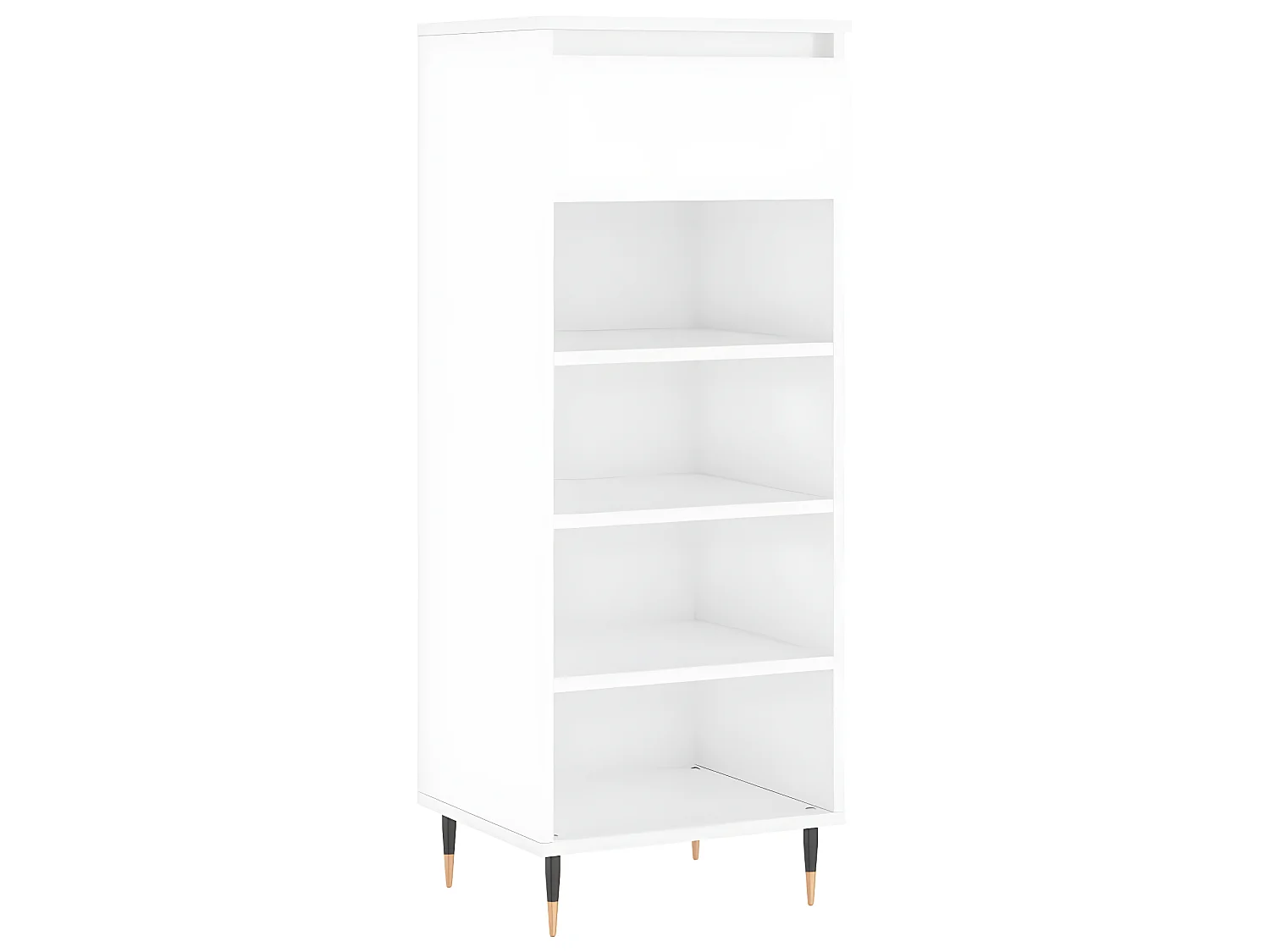 Schuhschrank Schuhregal Hochglanz-Weiß 40x36x105 cm Holzwerkstoff -gkd95046