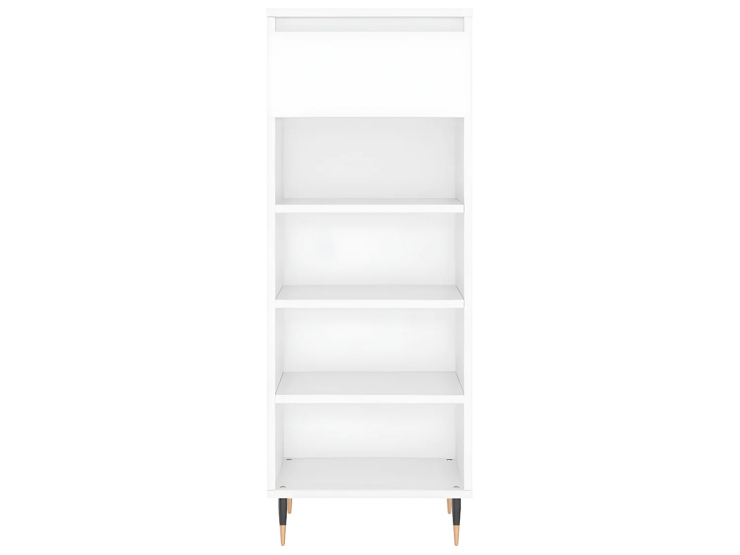 Schuhschrank Schuhregal Hochglanz-Weiß 40x36x105 cm Holzwerkstoff -gkd95046