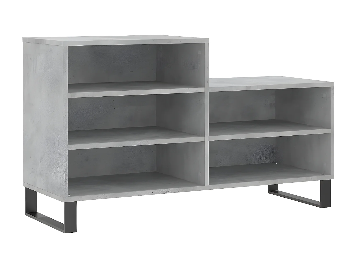 Meuble à chaussures Gris béton 102x36x60 cm Bois d'ingénierie WVGQ9099