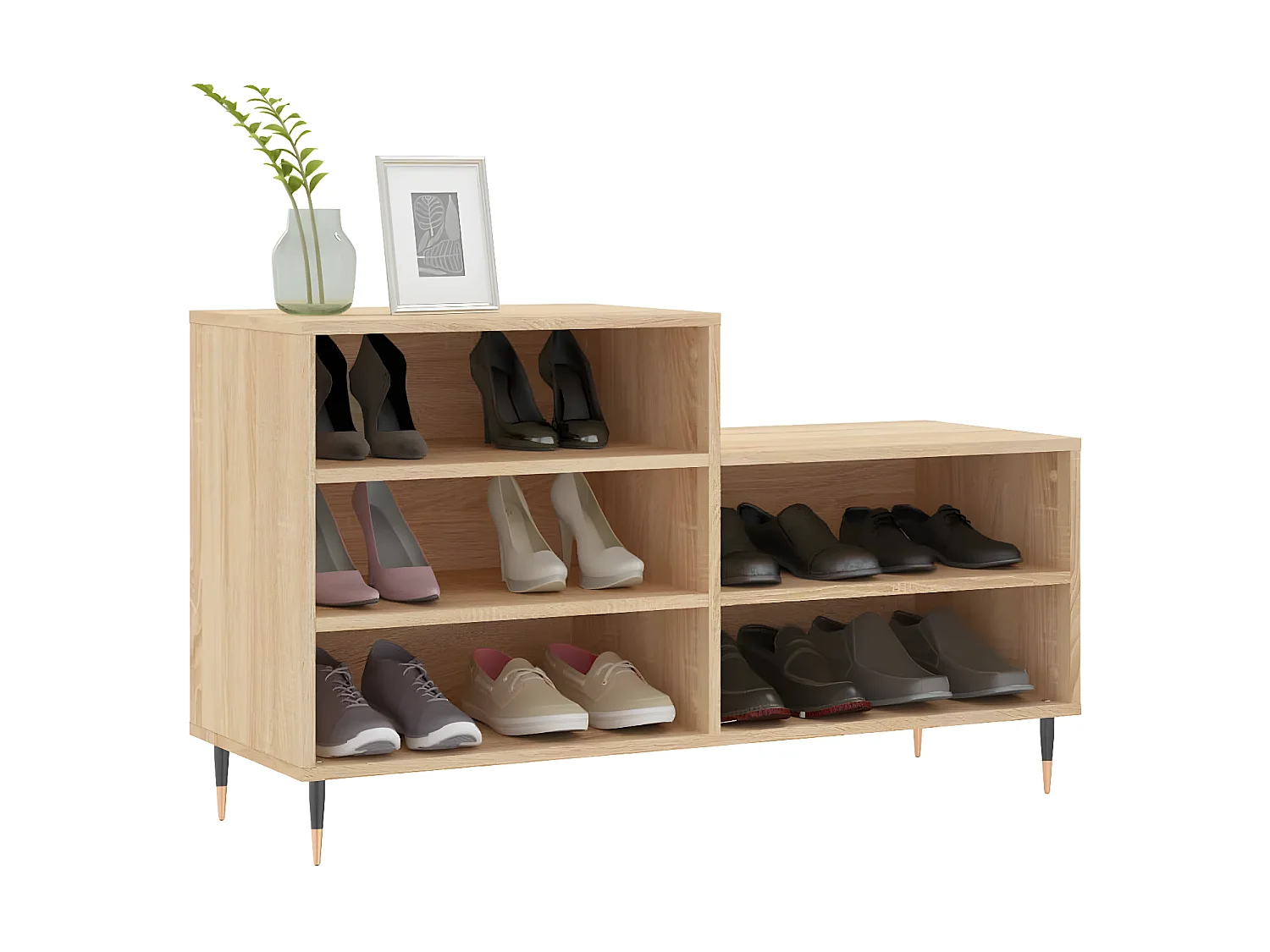 Meuble à chaussures Chêne sonoma 102x36x60cm Bois d'ingénierie WVGQ3242