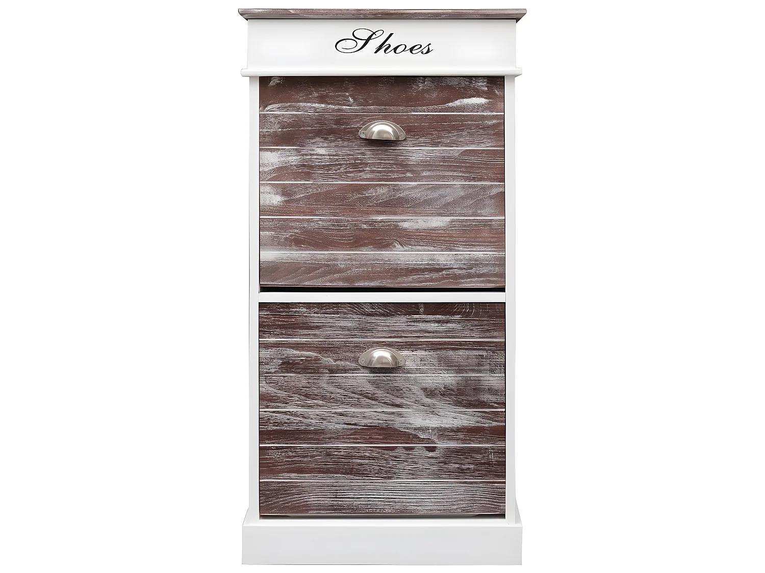 Schuhschrank Schuhregal Braun 50 x 28 x 98 cm Paulownia Holz -gkd91982