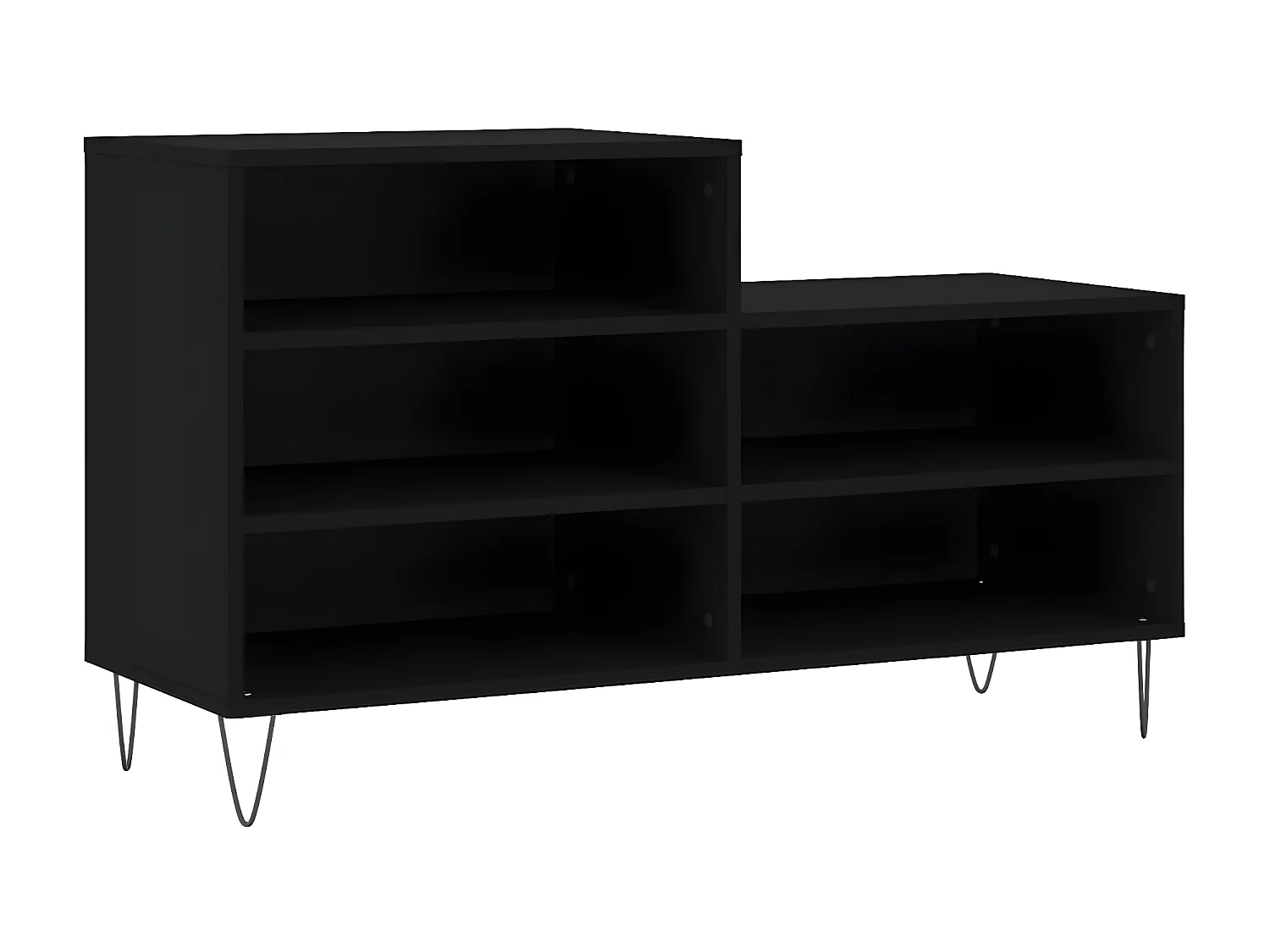 Meuble à chaussures Noir 102x36x60 cm Bois d'ingénierie WVGQ6722