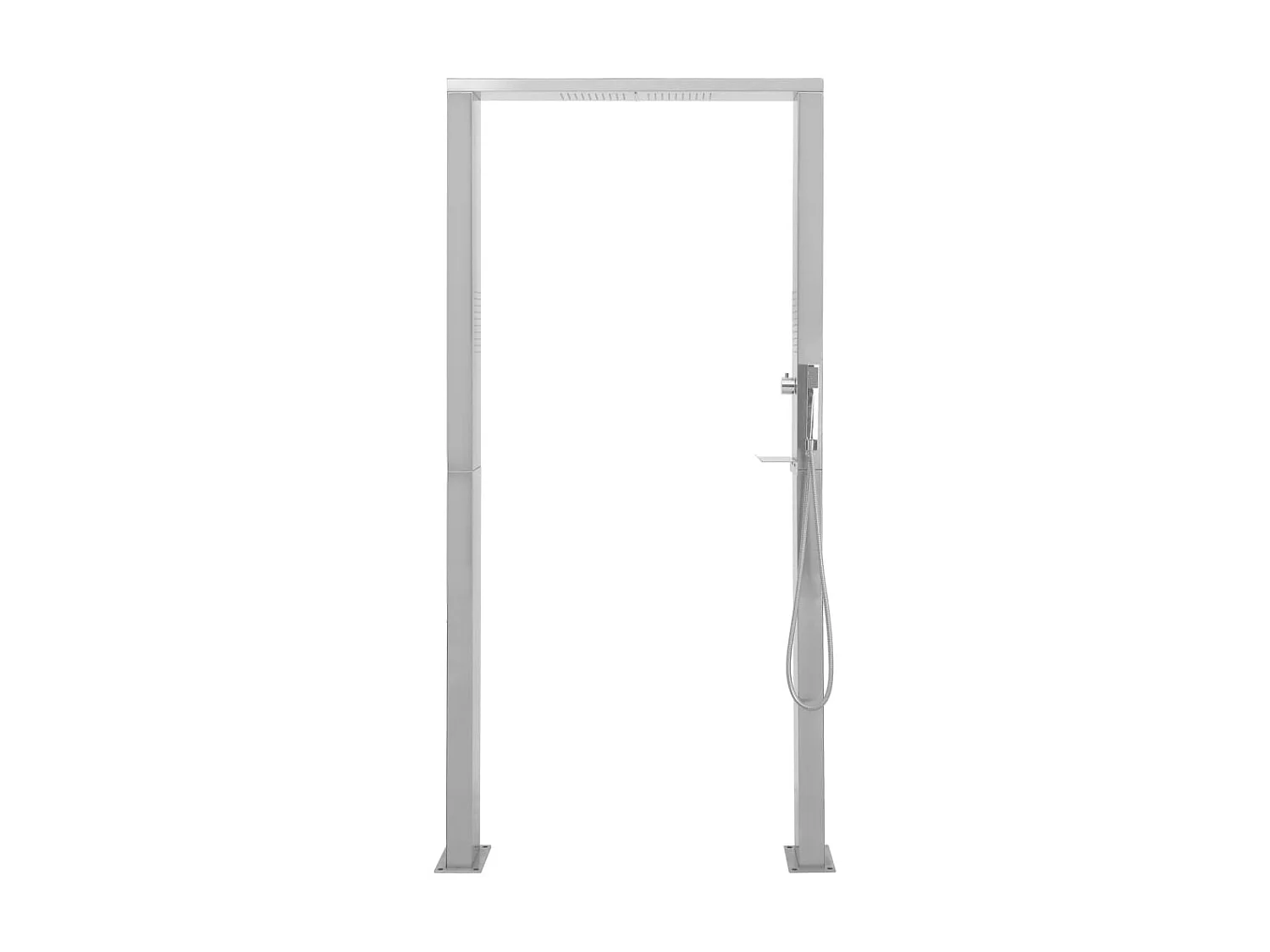 Buitendouche met dubbele jets roestvrij staal NL711117