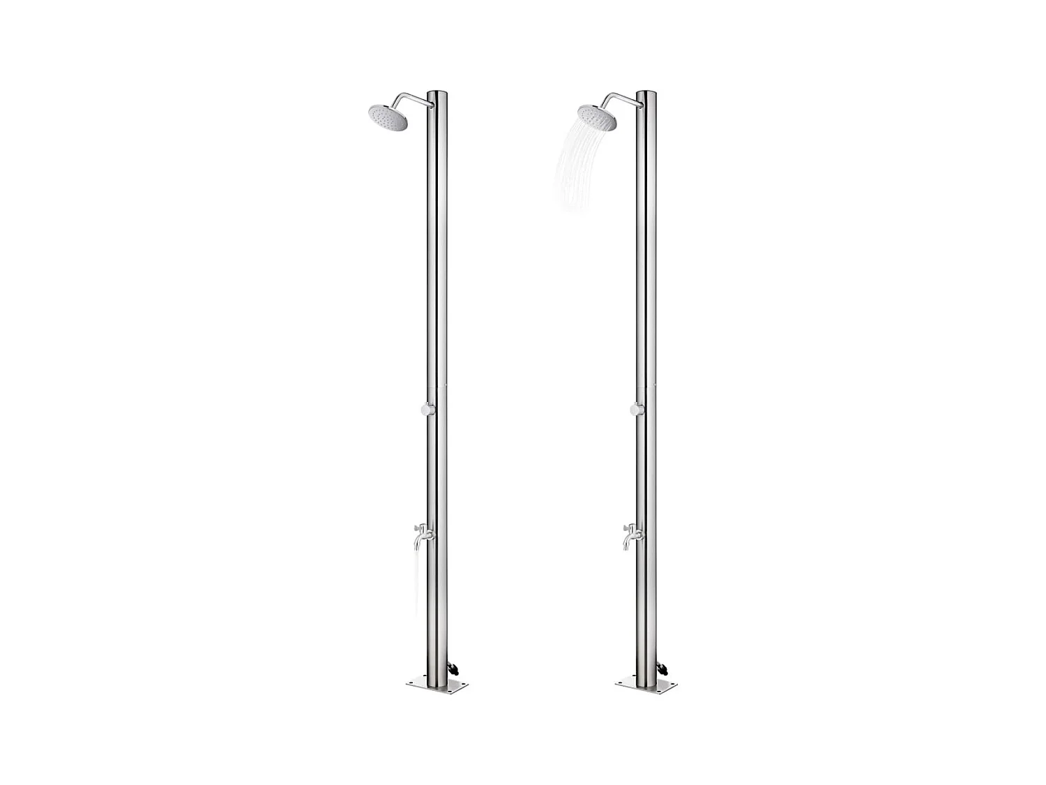 Buitendouche 215 cm roestvrij staal NL861937