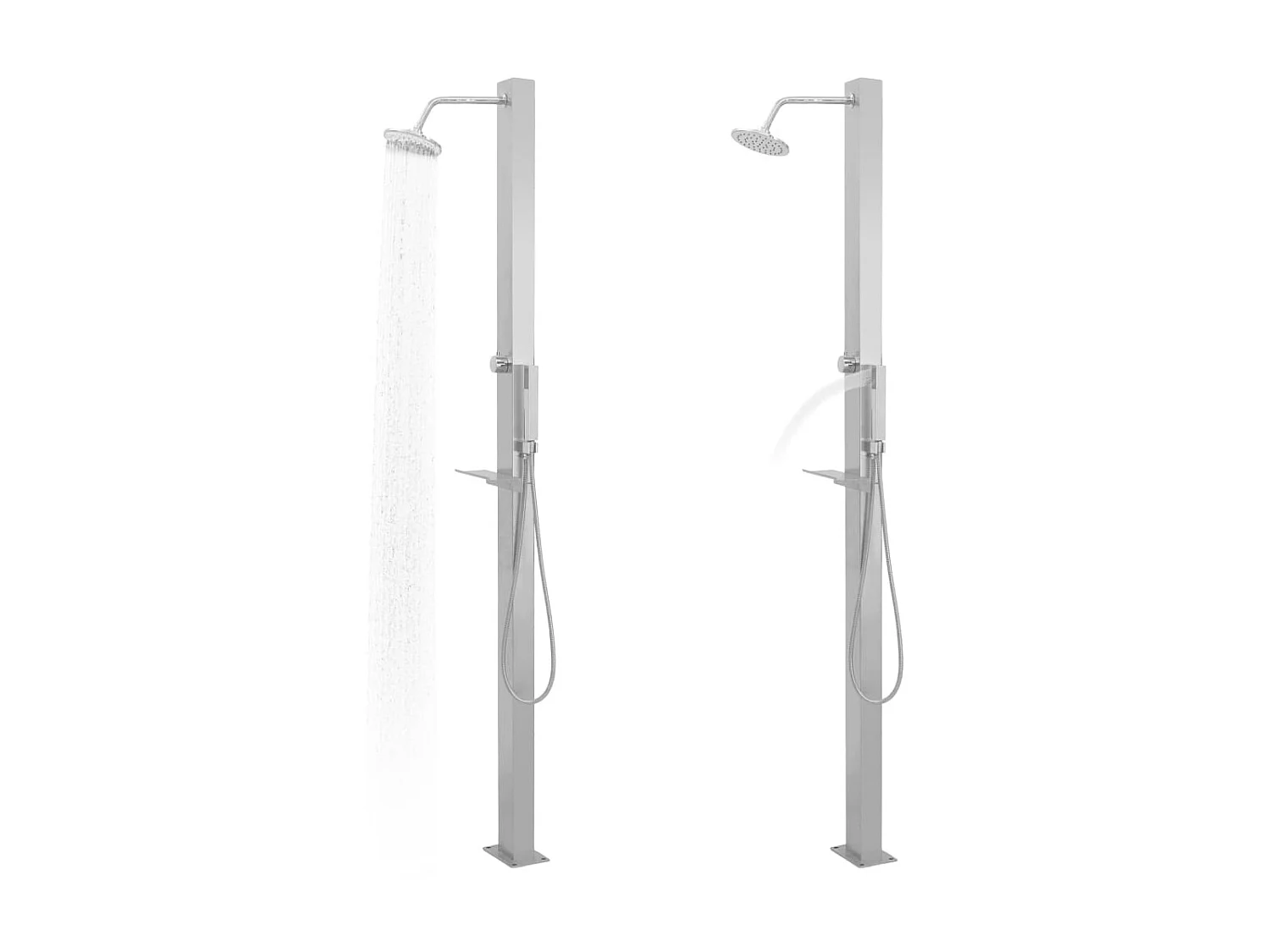 Douche d'extérieur Acier inoxydable Droit WVGQ6429