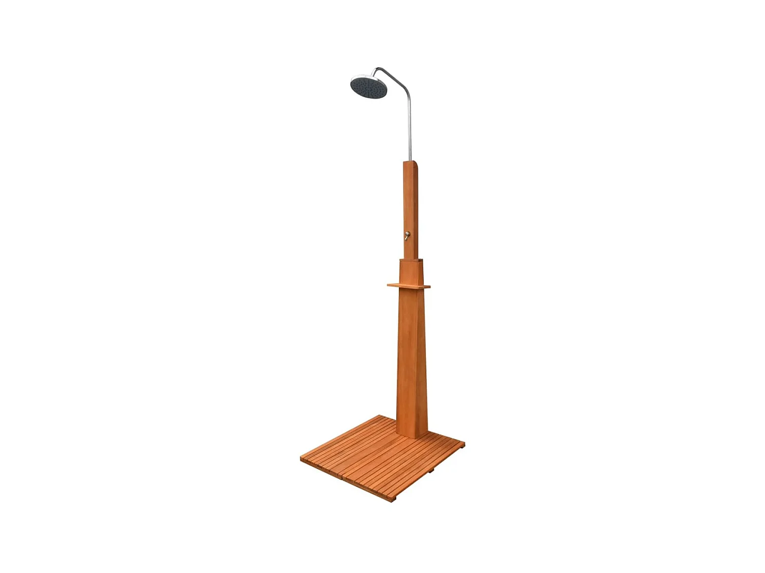 Douche extérieure Bois d'eucalyptus et acier WVGQ5070
