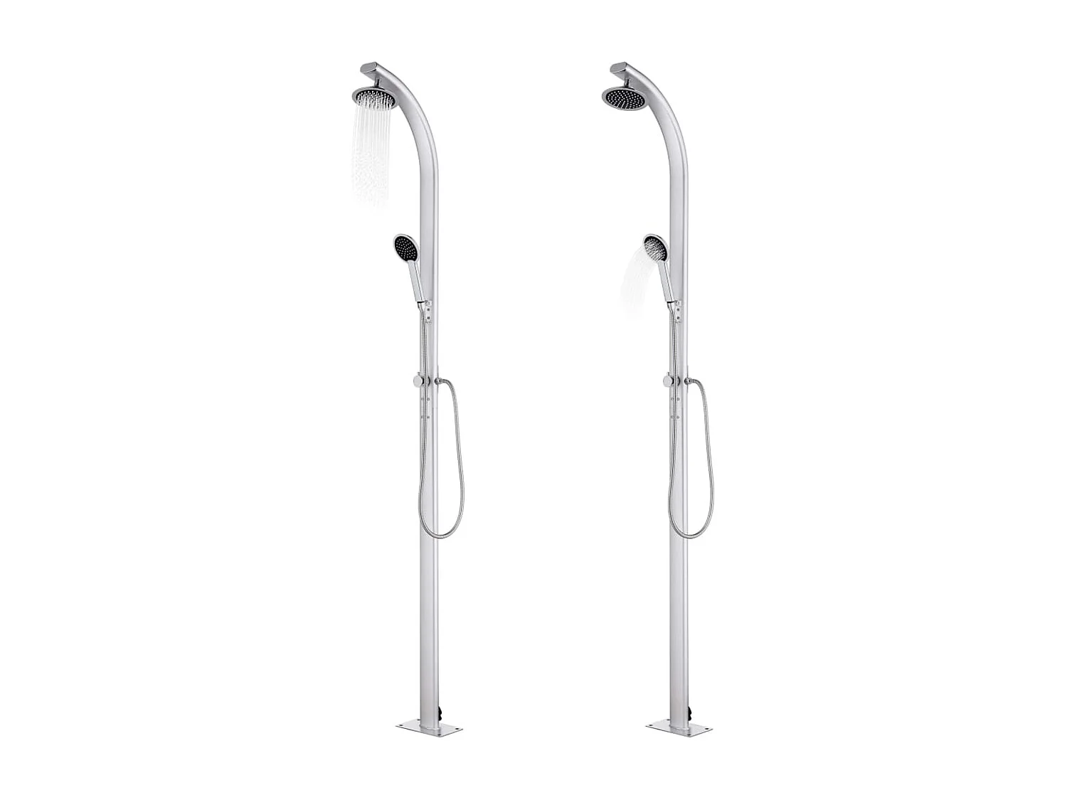 Ducha de jardín de aluminio 215 cm ES257359